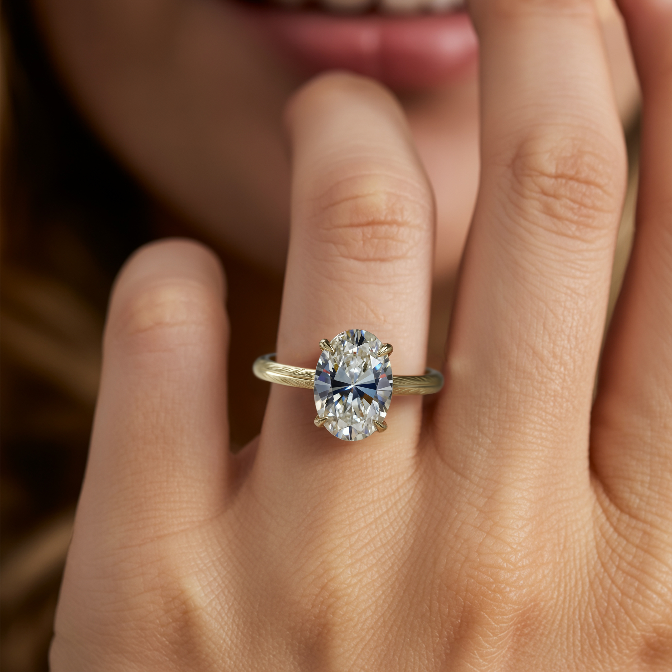 The Opaline - Vintage Moissanite Ring