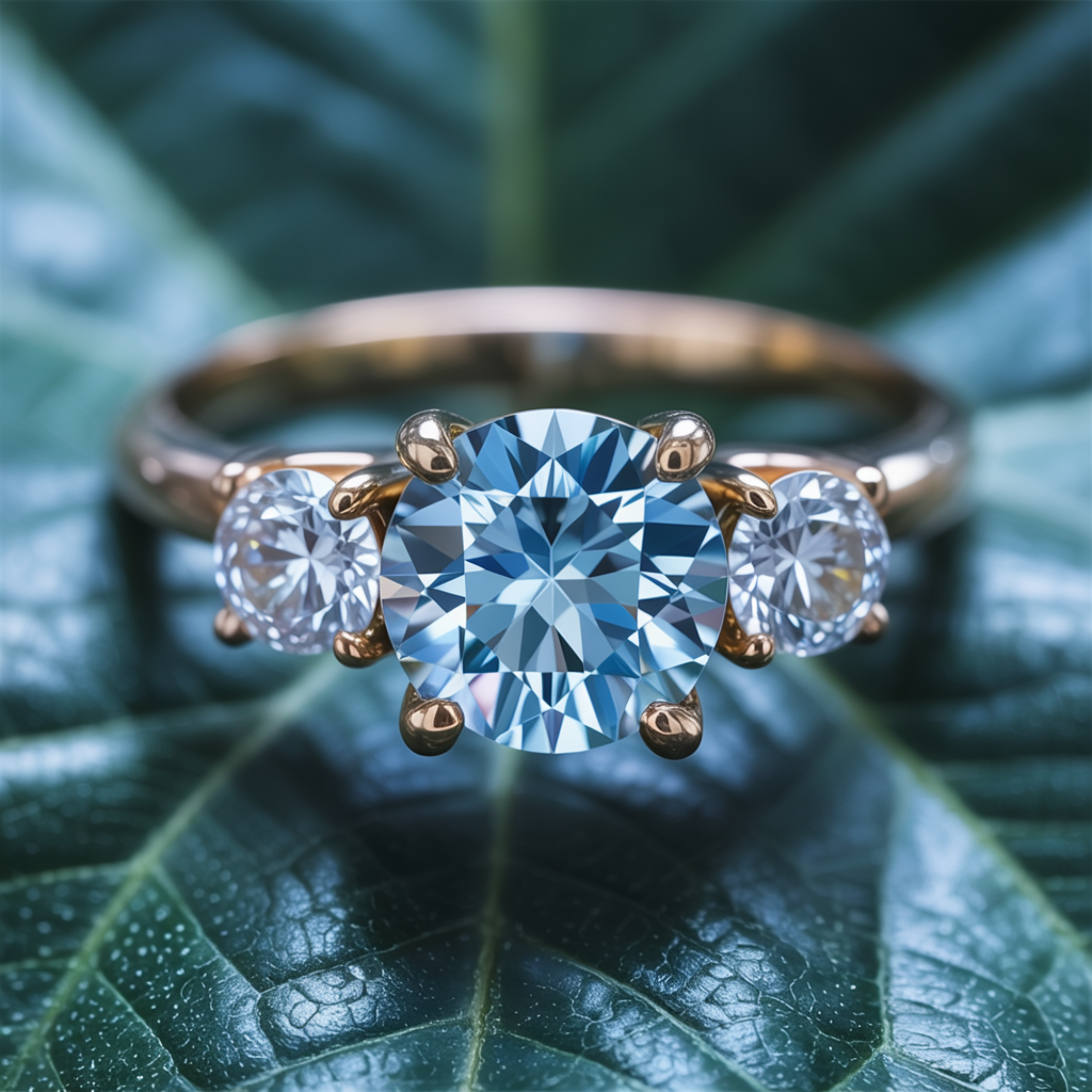 The Katalina – Three-Stone Moissanite Ring