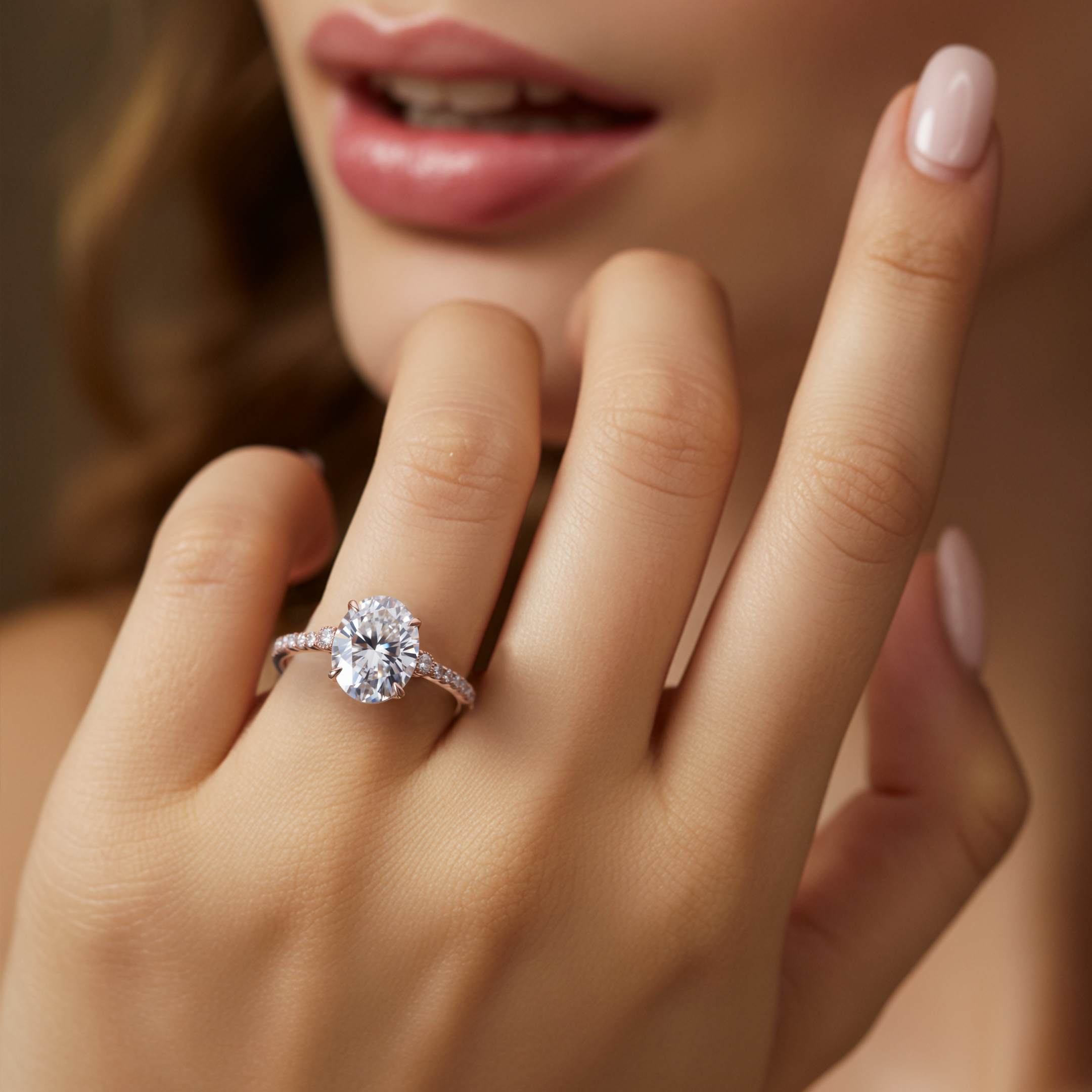 The Luna 4CT Moissanite Ring