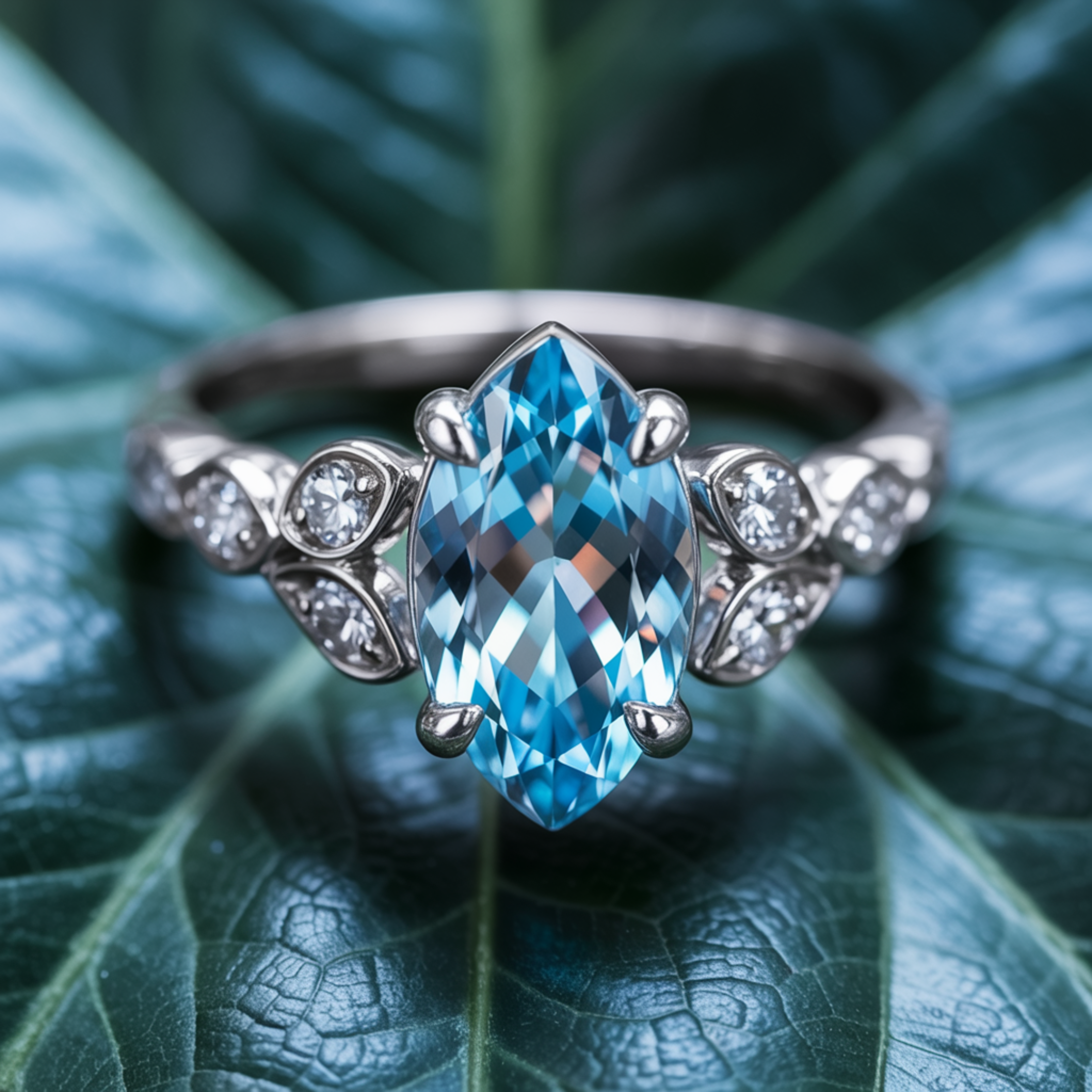 The Katalina Marquise Cut Moissanite Ring