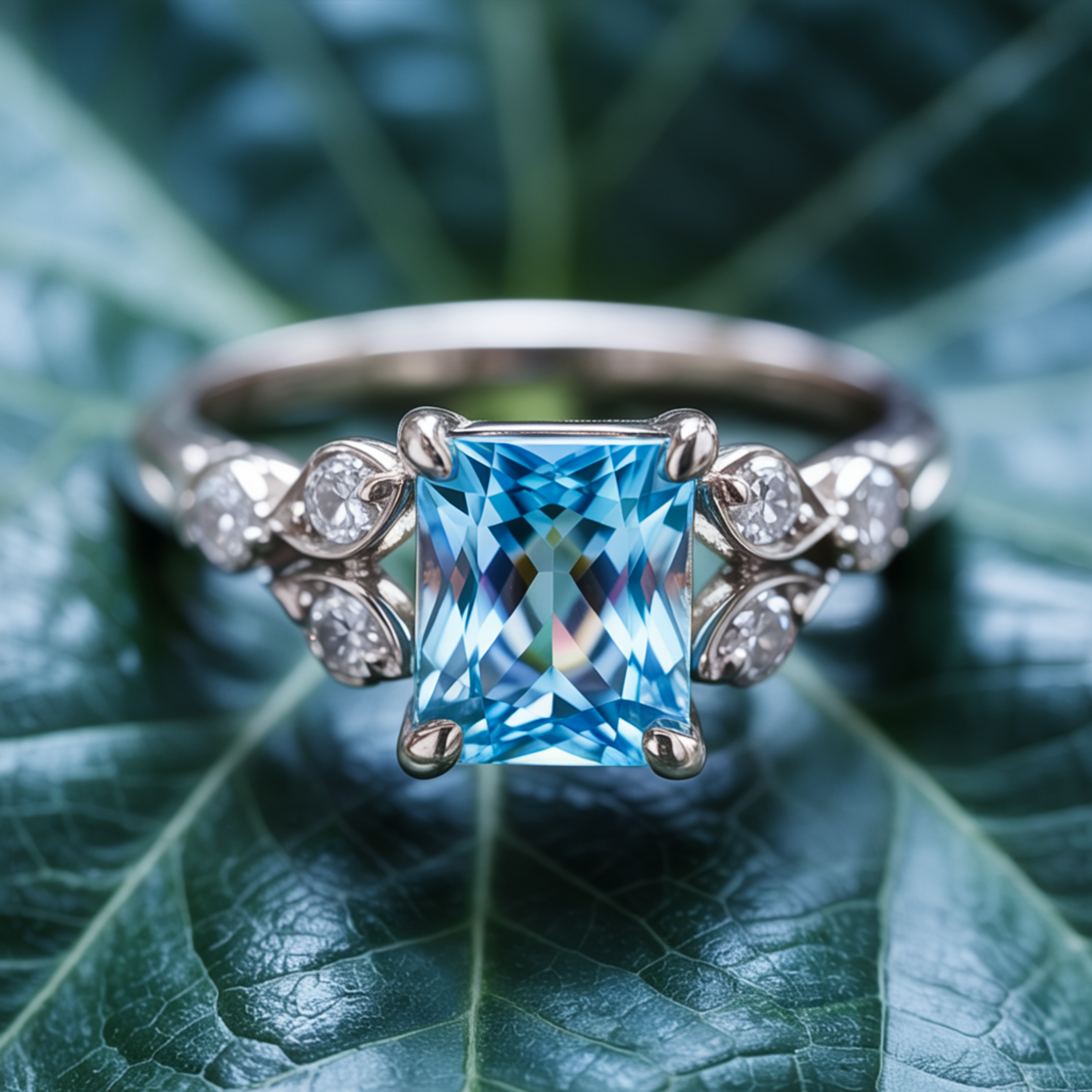 The Katalina Radiant Cut Moissanite Ring