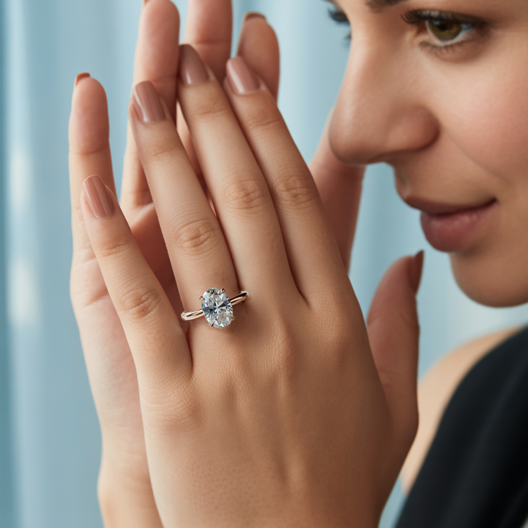 The Opaline - Solitaire Moissanite Ring