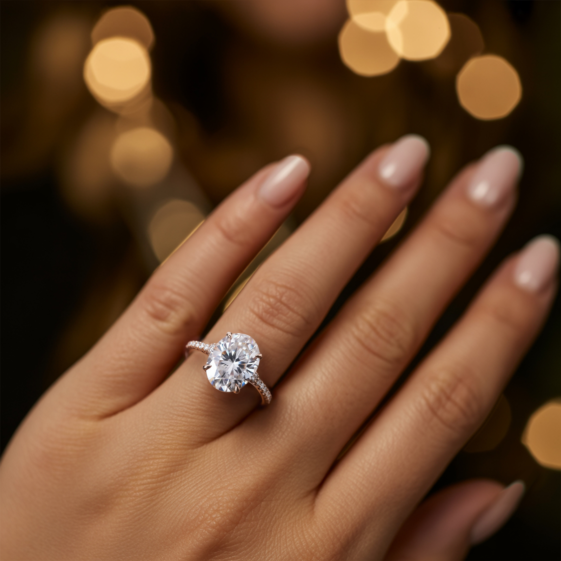The Luna 5CT Moissanite Ring