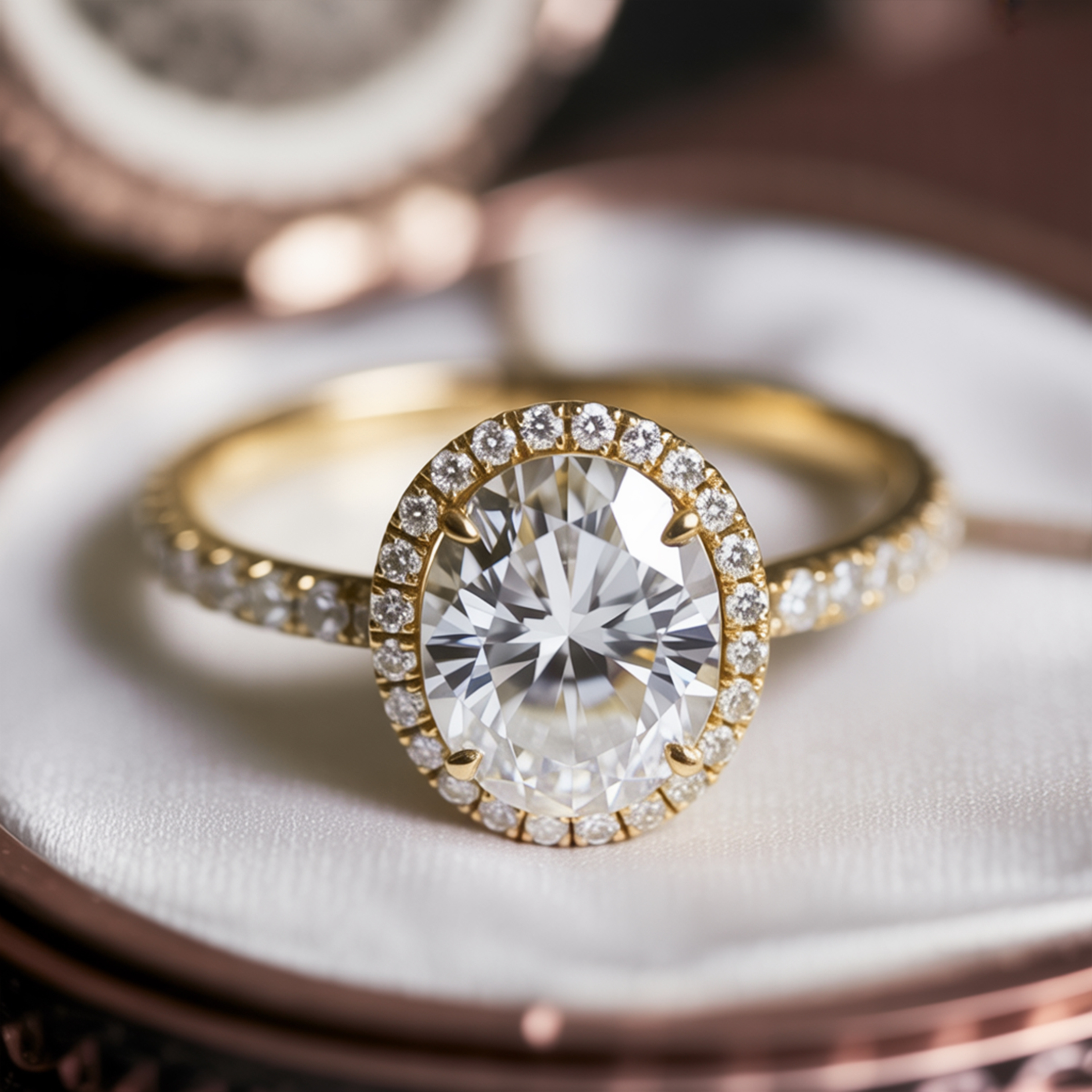 The Luna - Halo Moissanite Ring