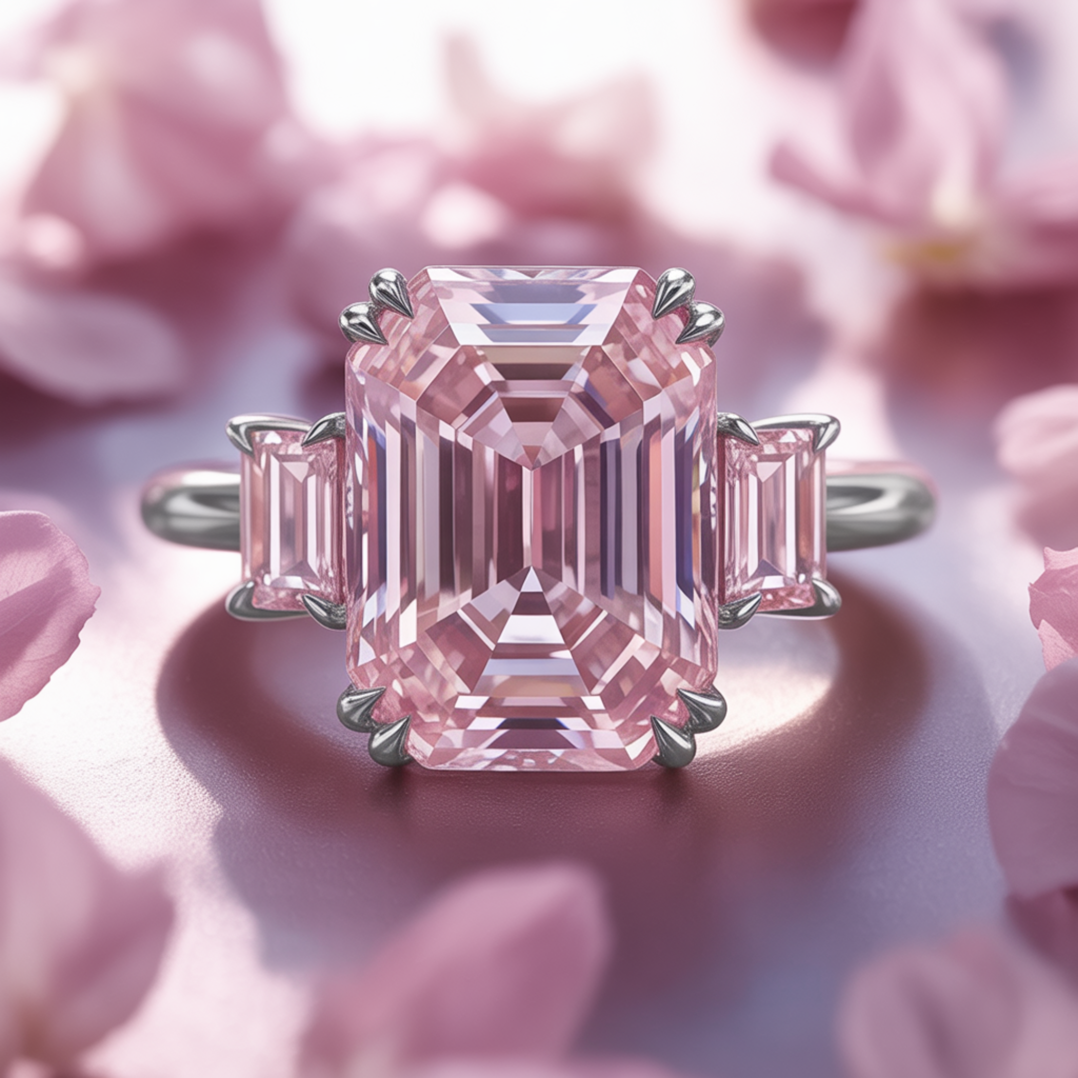 The Camilla - Three Stone Moissanite Ring