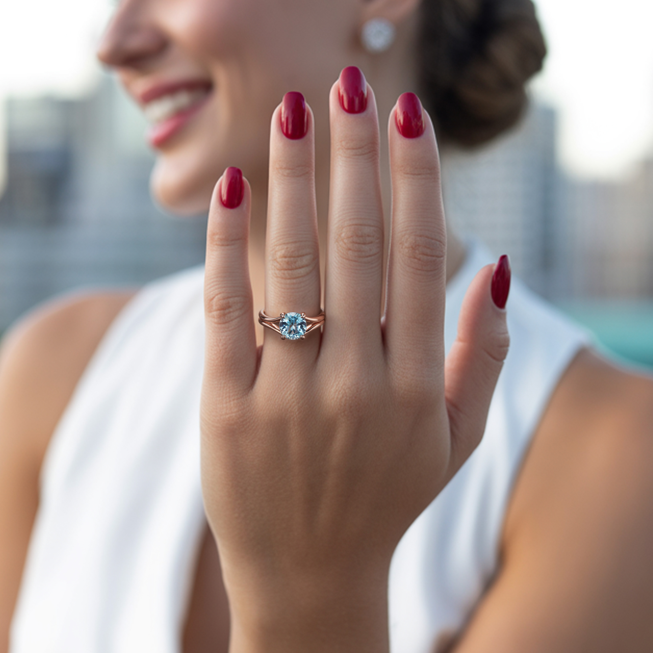 The Katalina – Split Shank Moissanite Ring