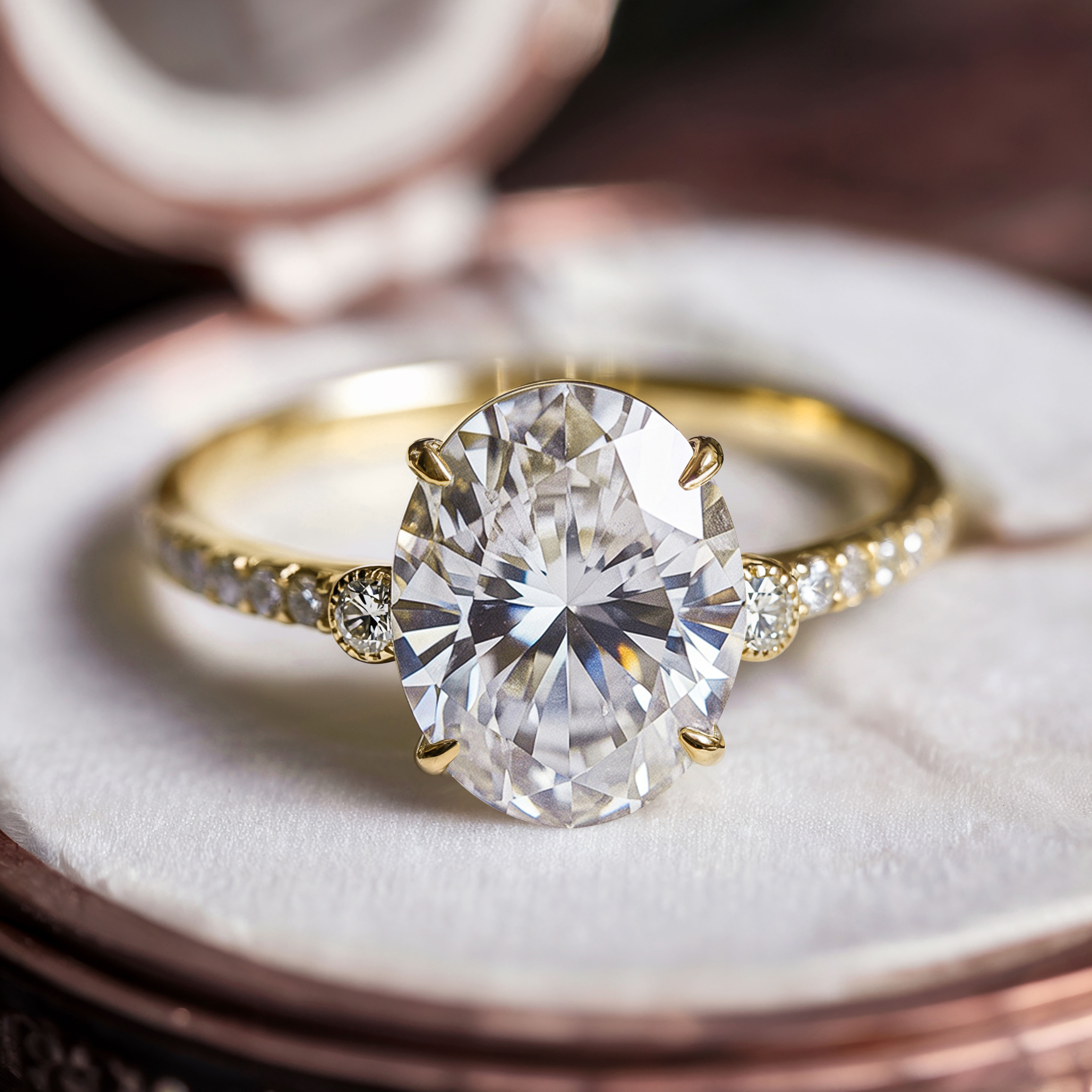 The Luna 5CT Moissanite Ring
