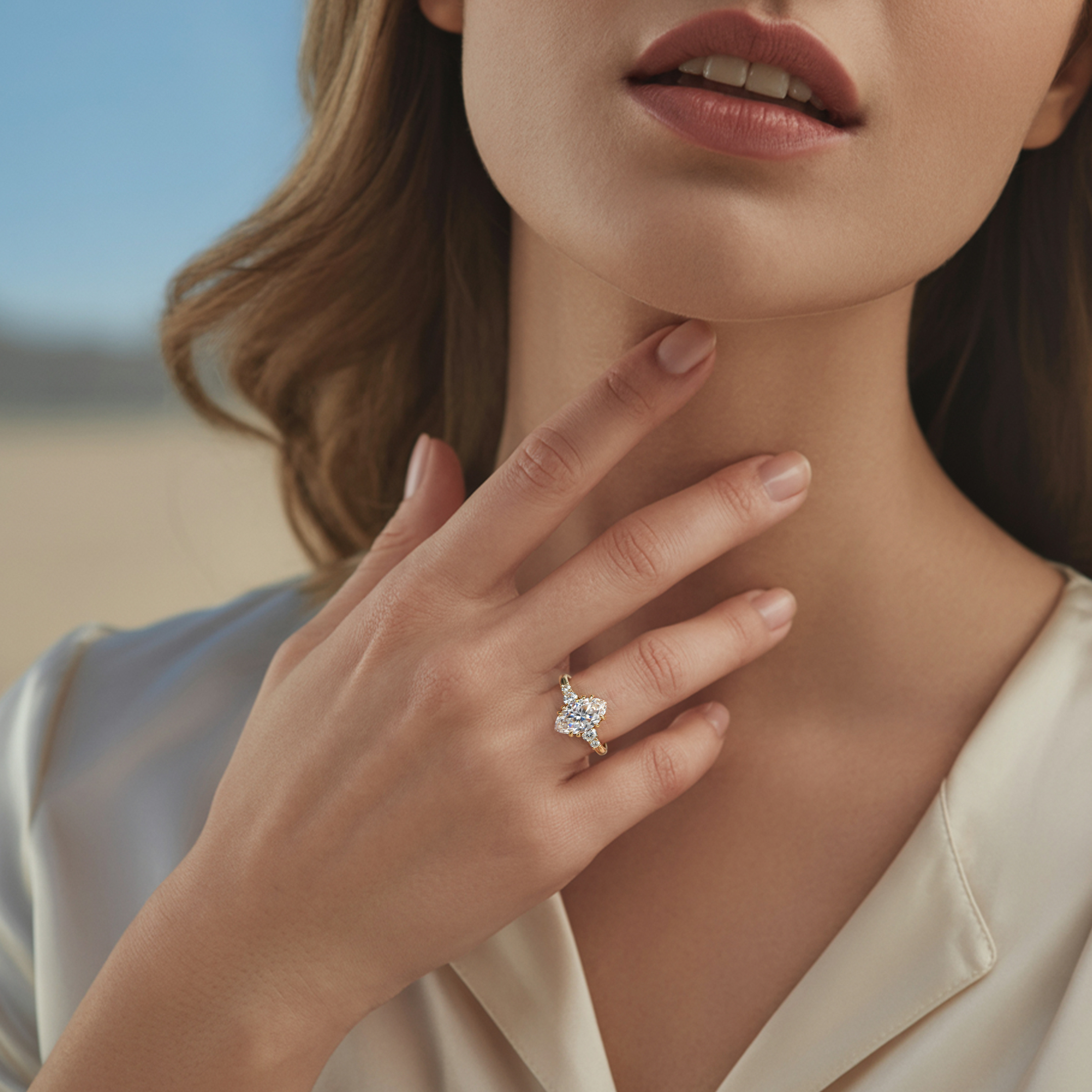 The Bella Jewel Marquise Cut Moissanite Ring