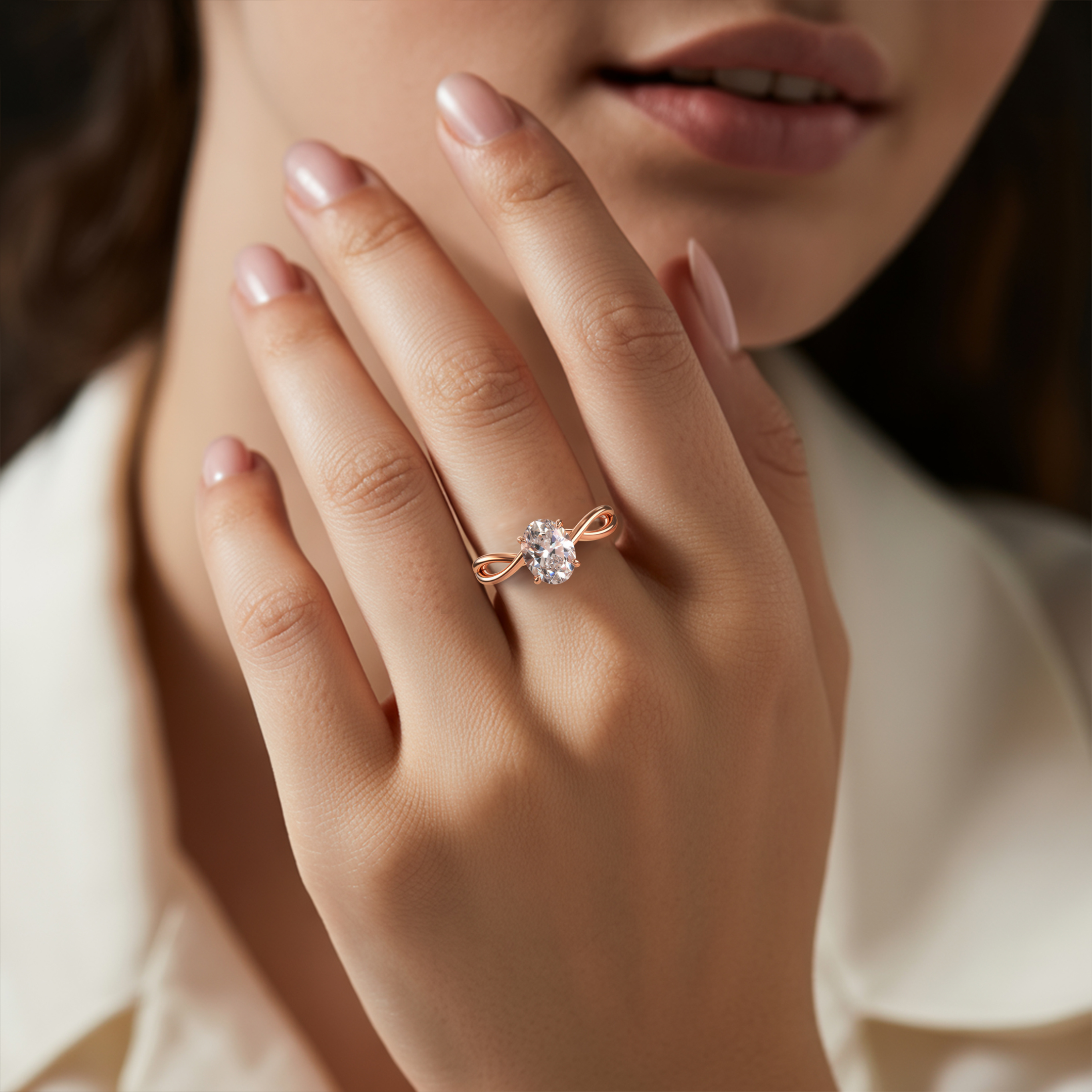 The Luna – Infinity Moissanite Ring