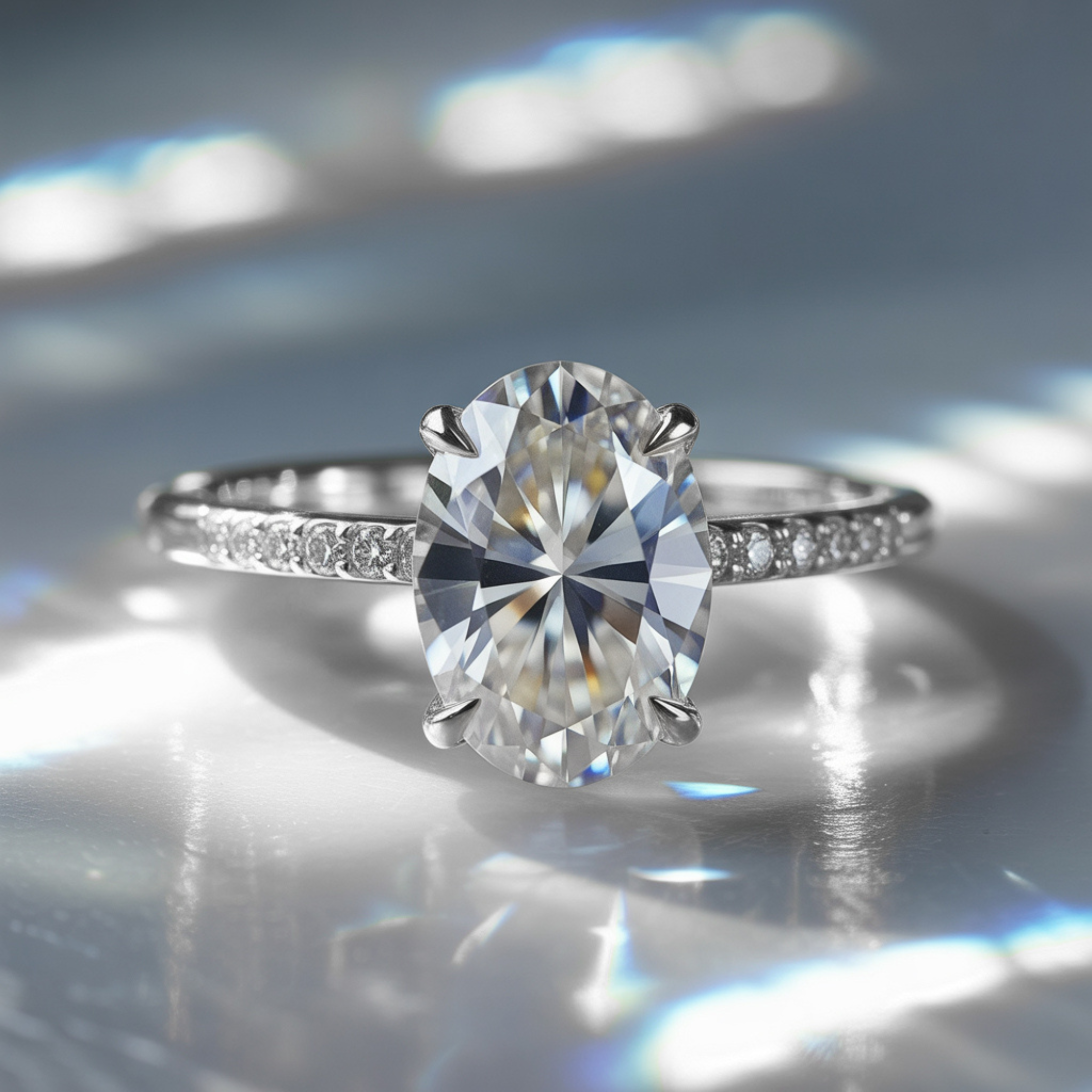 The Opaline 1CT Moissanite Ring