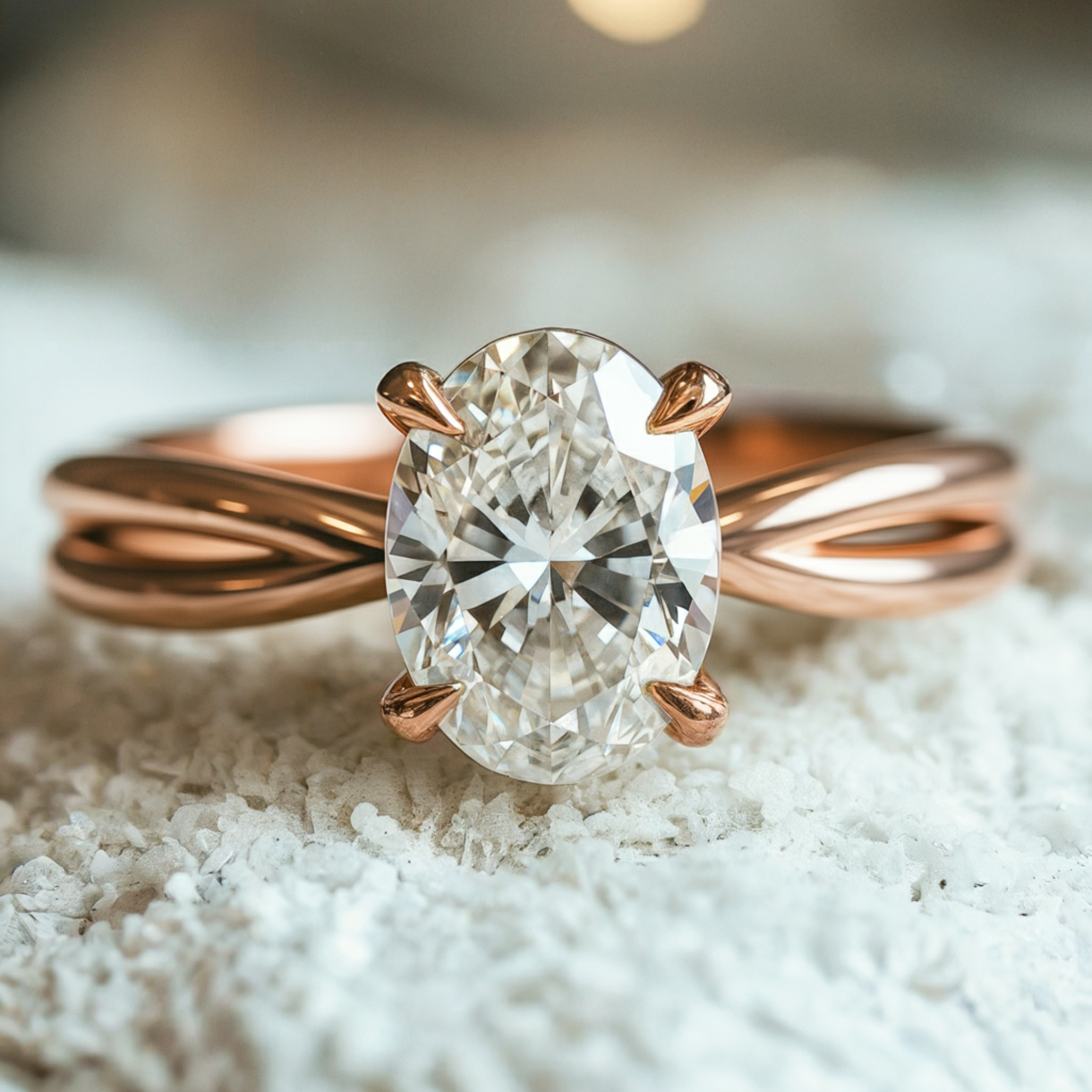 The Celestine - Infinity Moissanite Ring