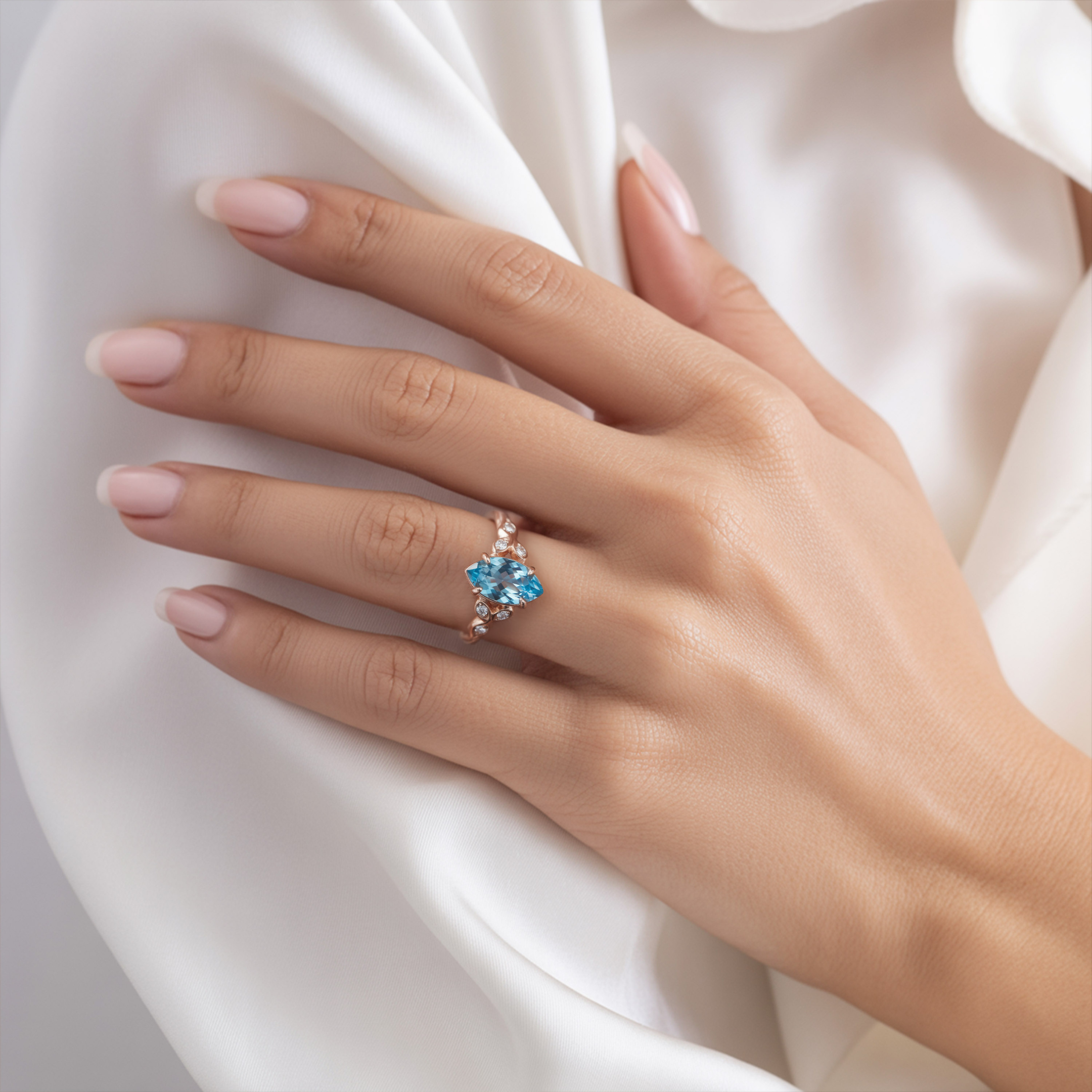 The Katalina Marquise Cut Moissanite Ring