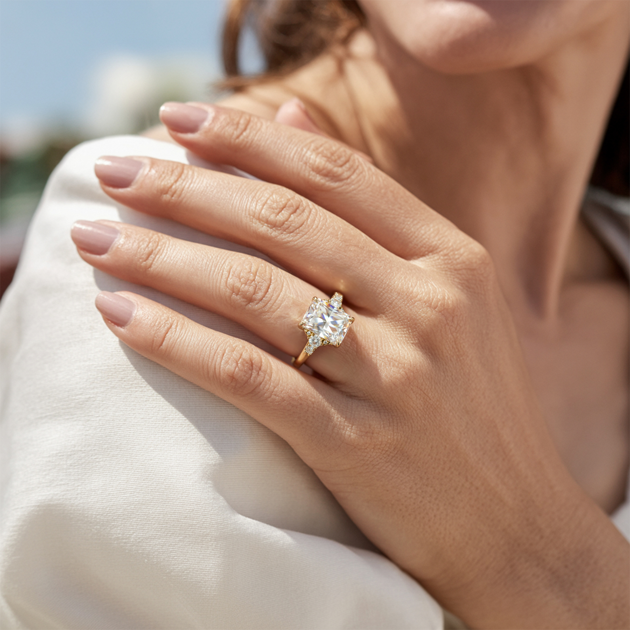 The Bella Jewel Radiant Cut Moissanite Ring