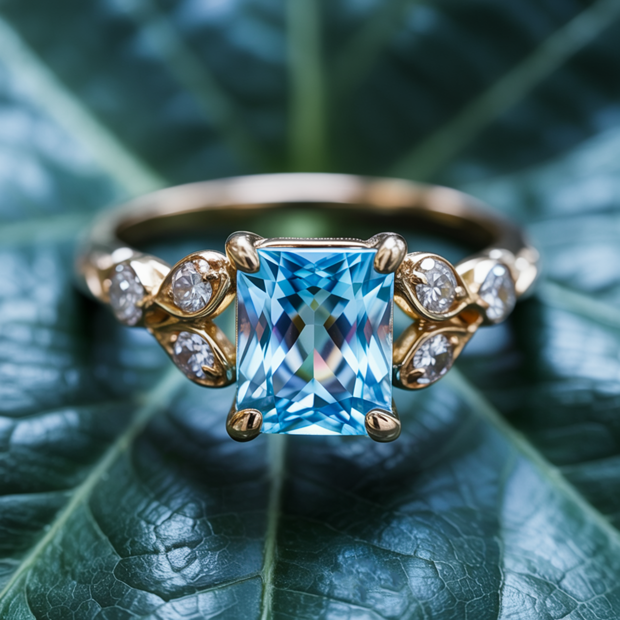 The Katalina Radiant Cut Moissanite Ring