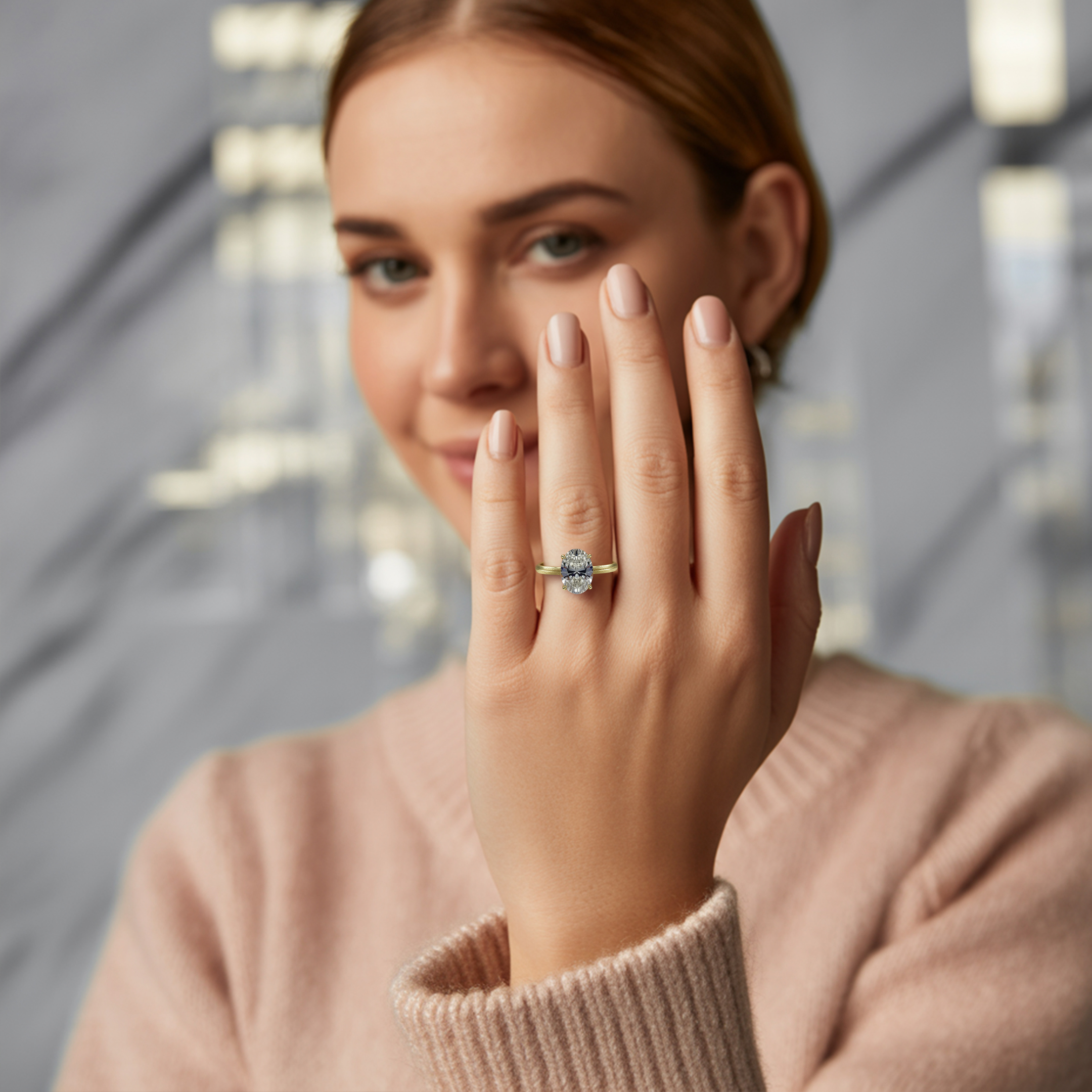 The Opaline - Vintage Moissanite Ring