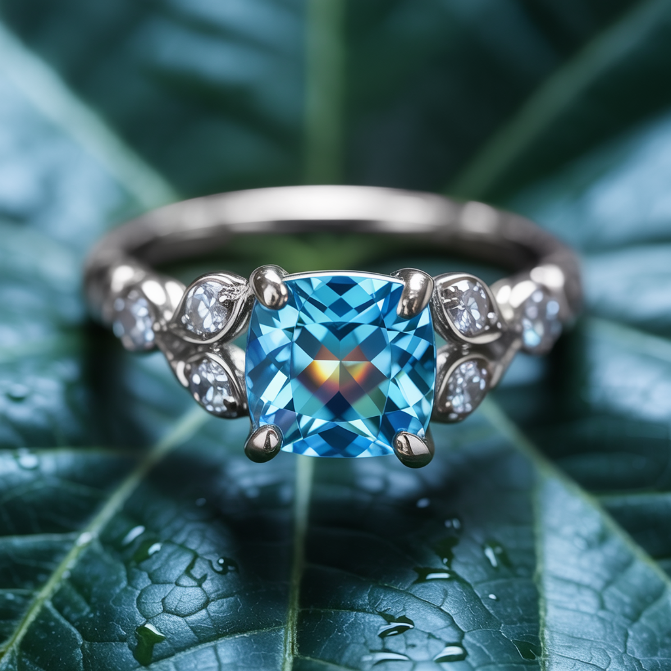 The Katalina Cushion Cut Moissanite Ring