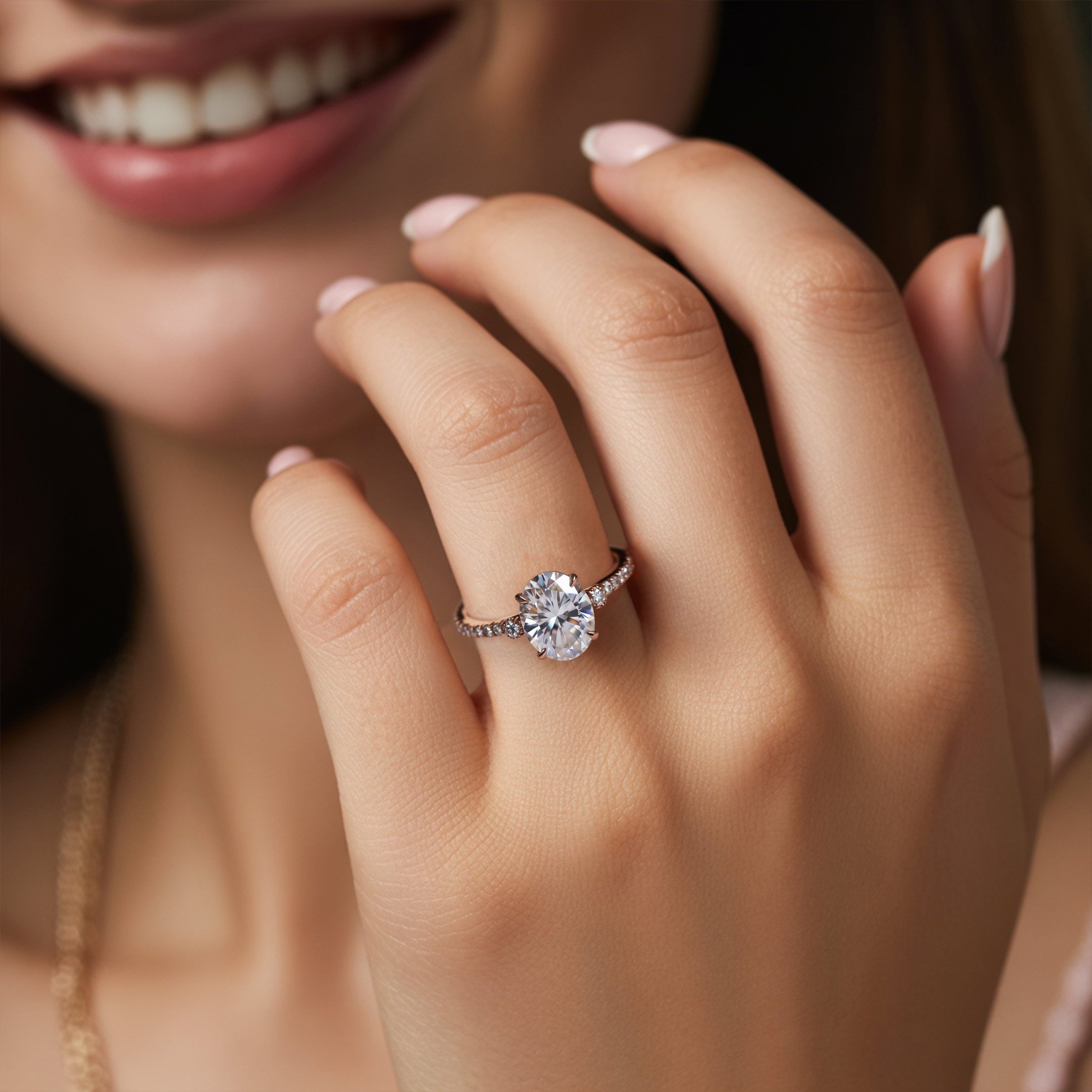The Luna 3CT Moissanite Ring