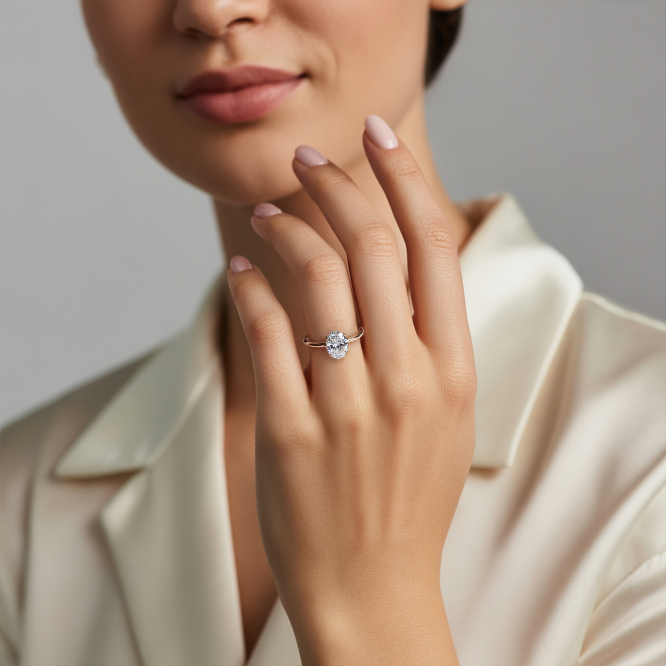 The Luna - Solitaire Moissanite Ring