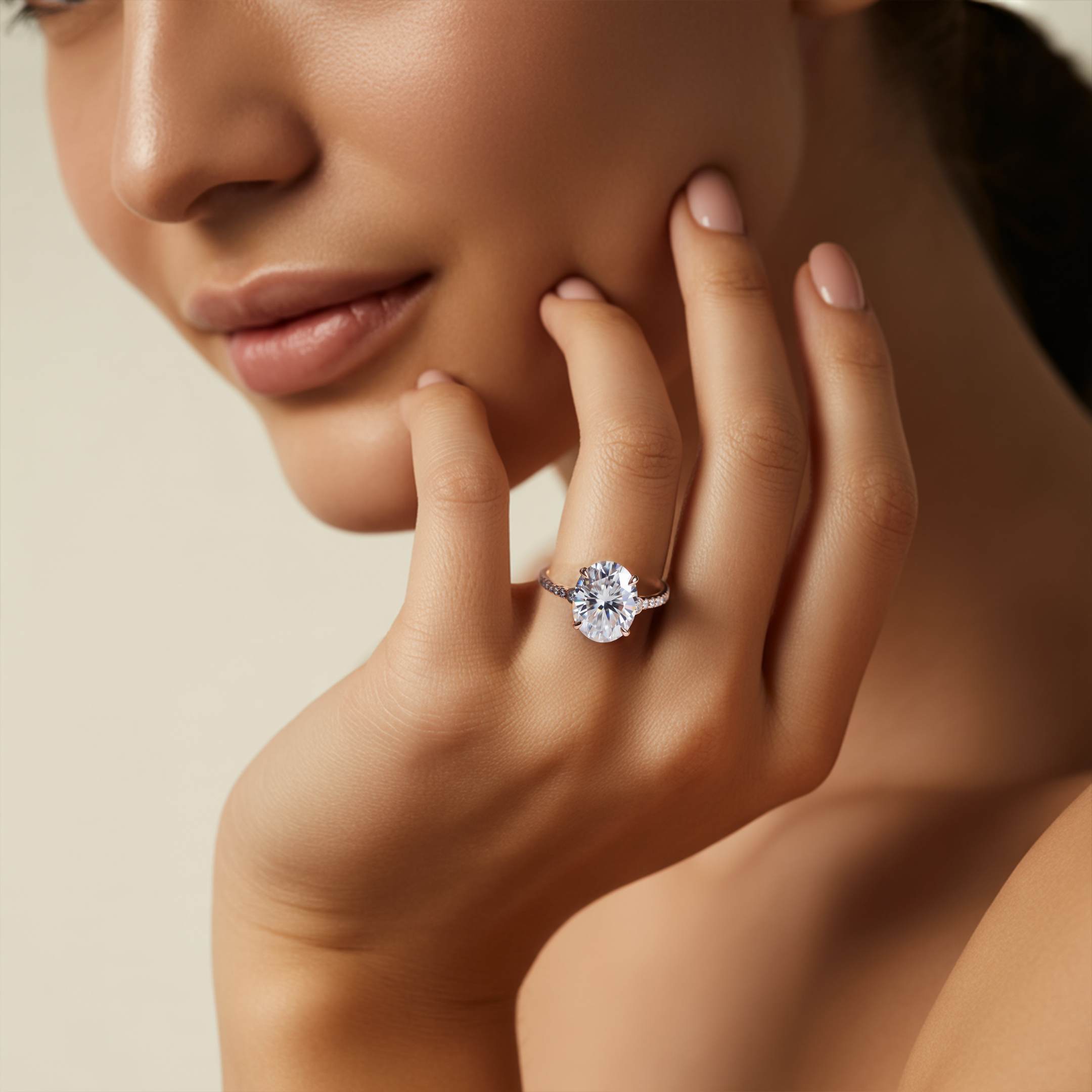 The Luna 5CT Moissanite Ring