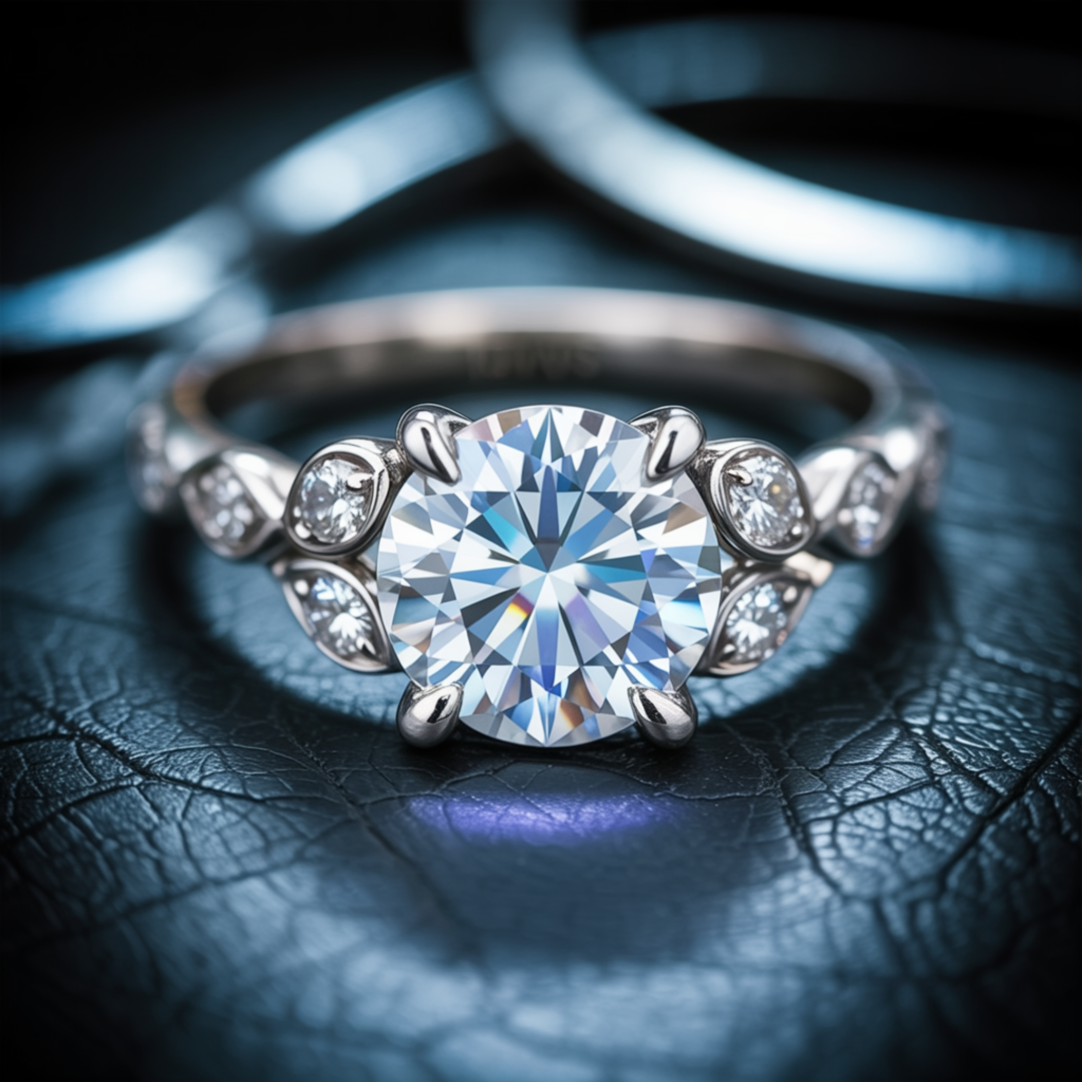 The Katalina 1.5CT Round Cut White Moissanite Ring