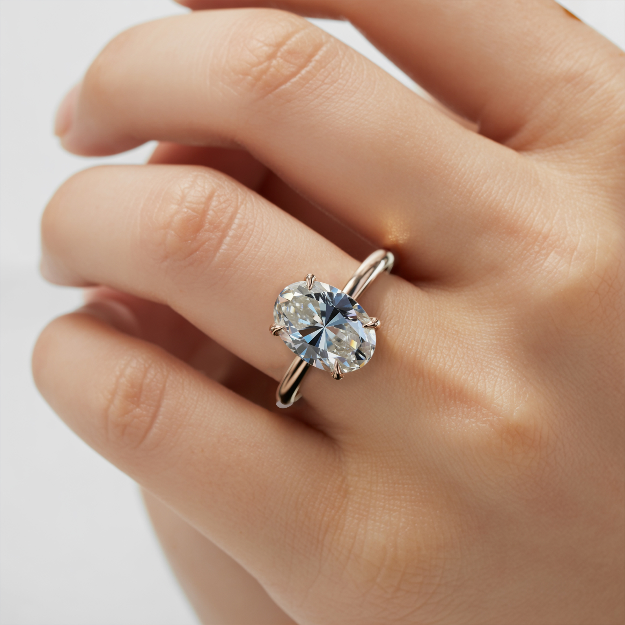 The Opaline - Solitaire Moissanite Ring