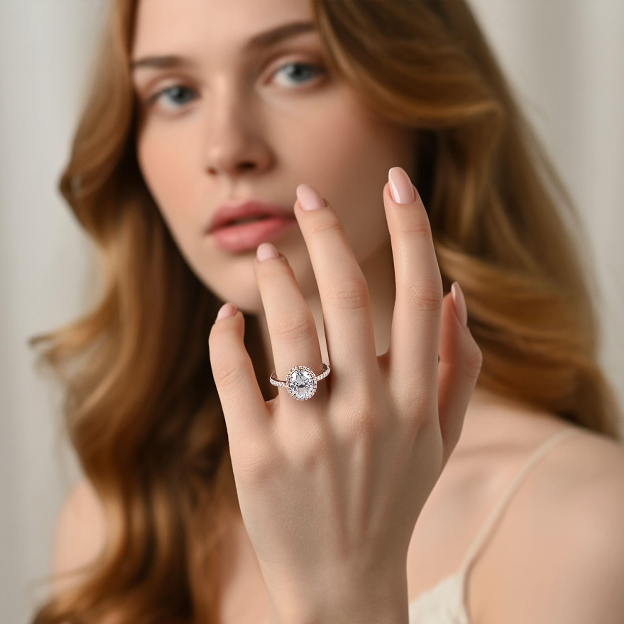 The Luna - Halo Moissanite Ring