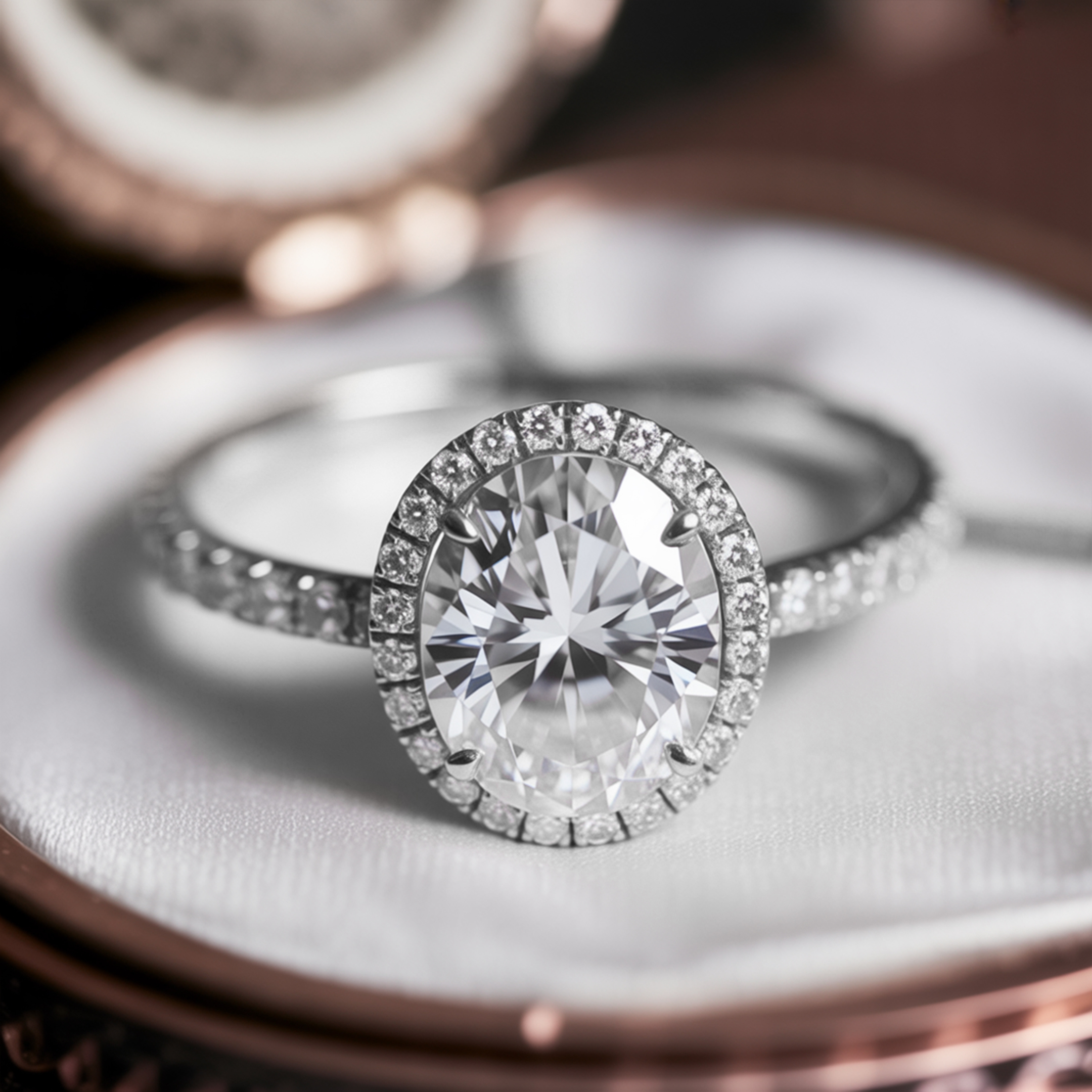 The Luna - Halo Moissanite Ring