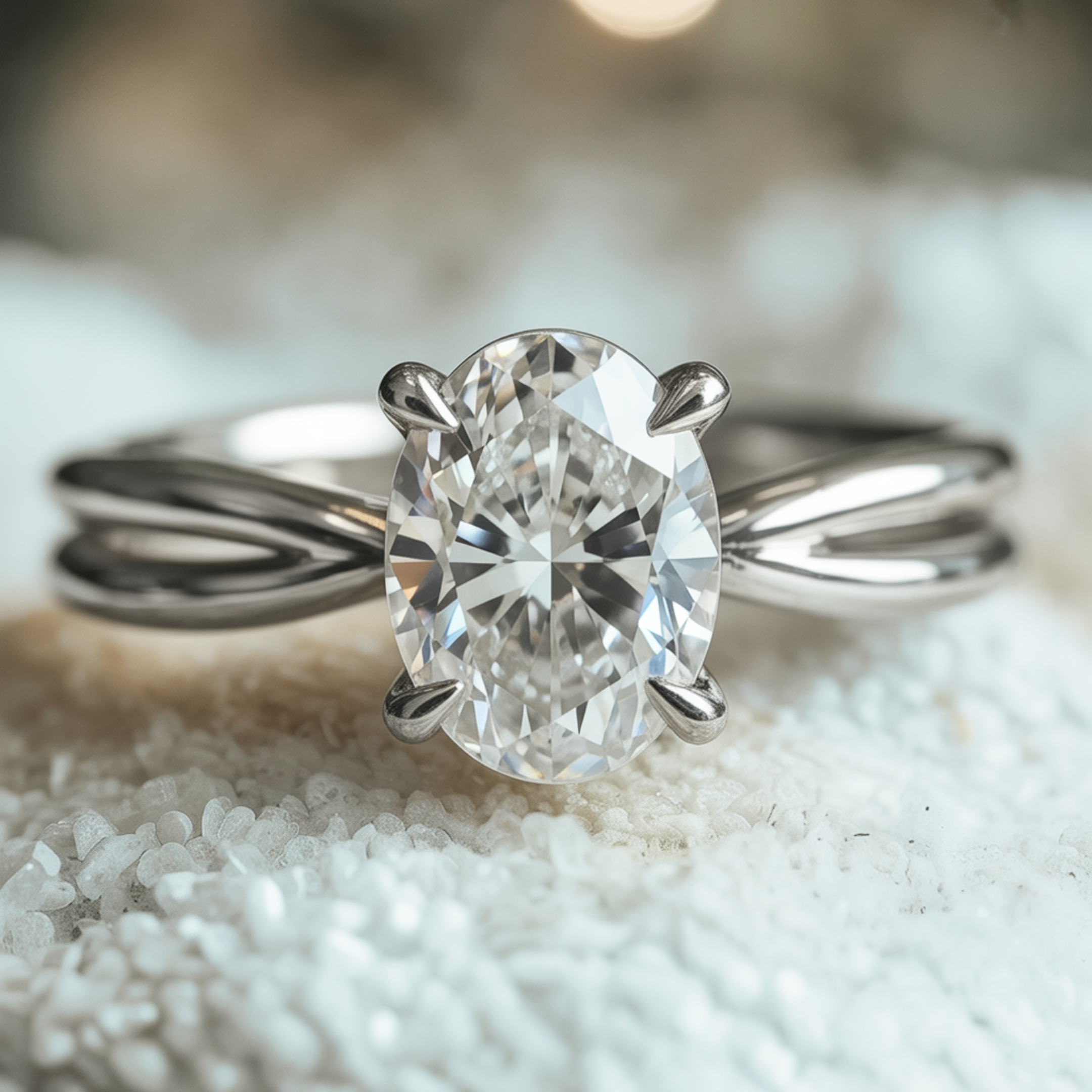 The Celestine - Infinity Moissanite Ring