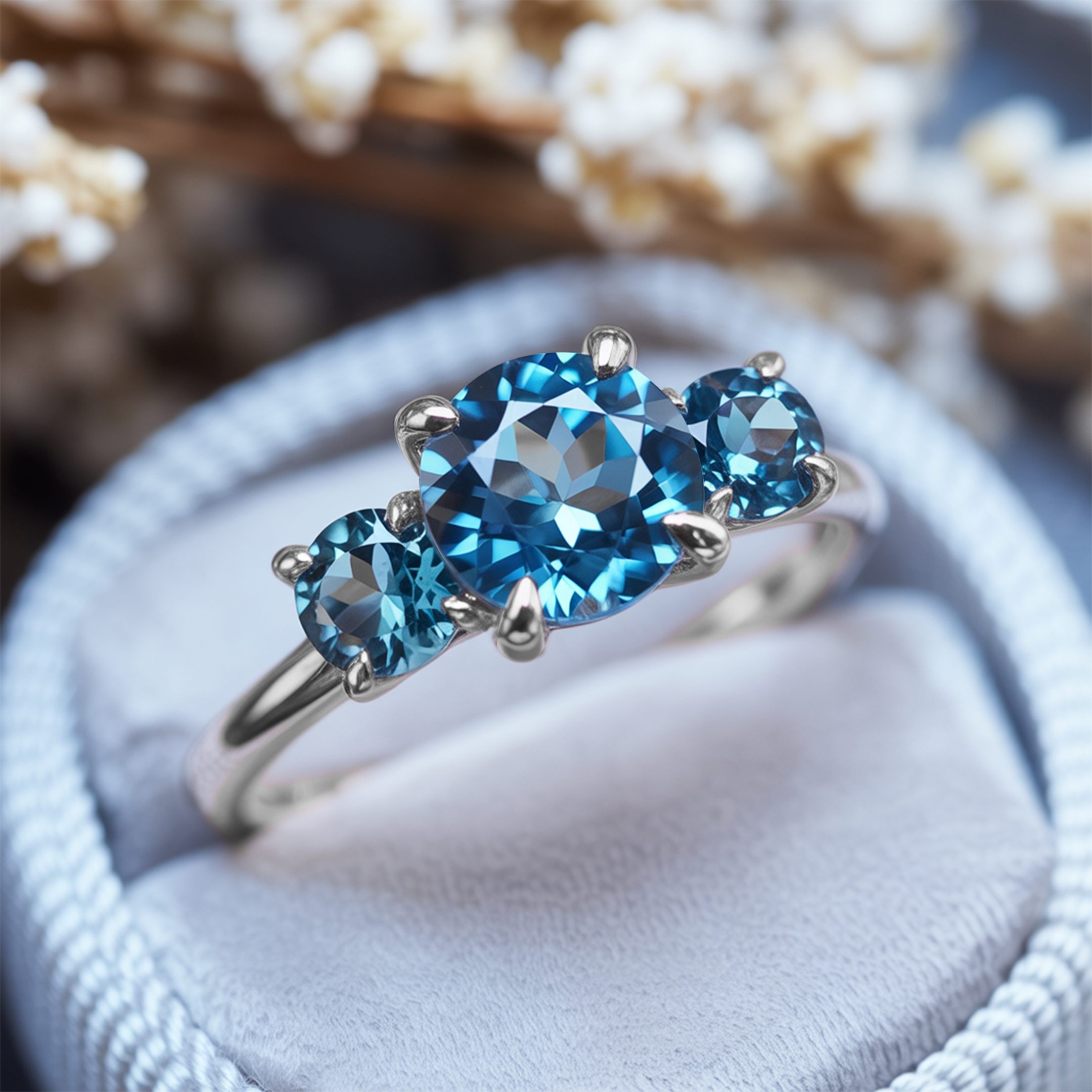 The Bethany - Three Stone Moissanite Ring