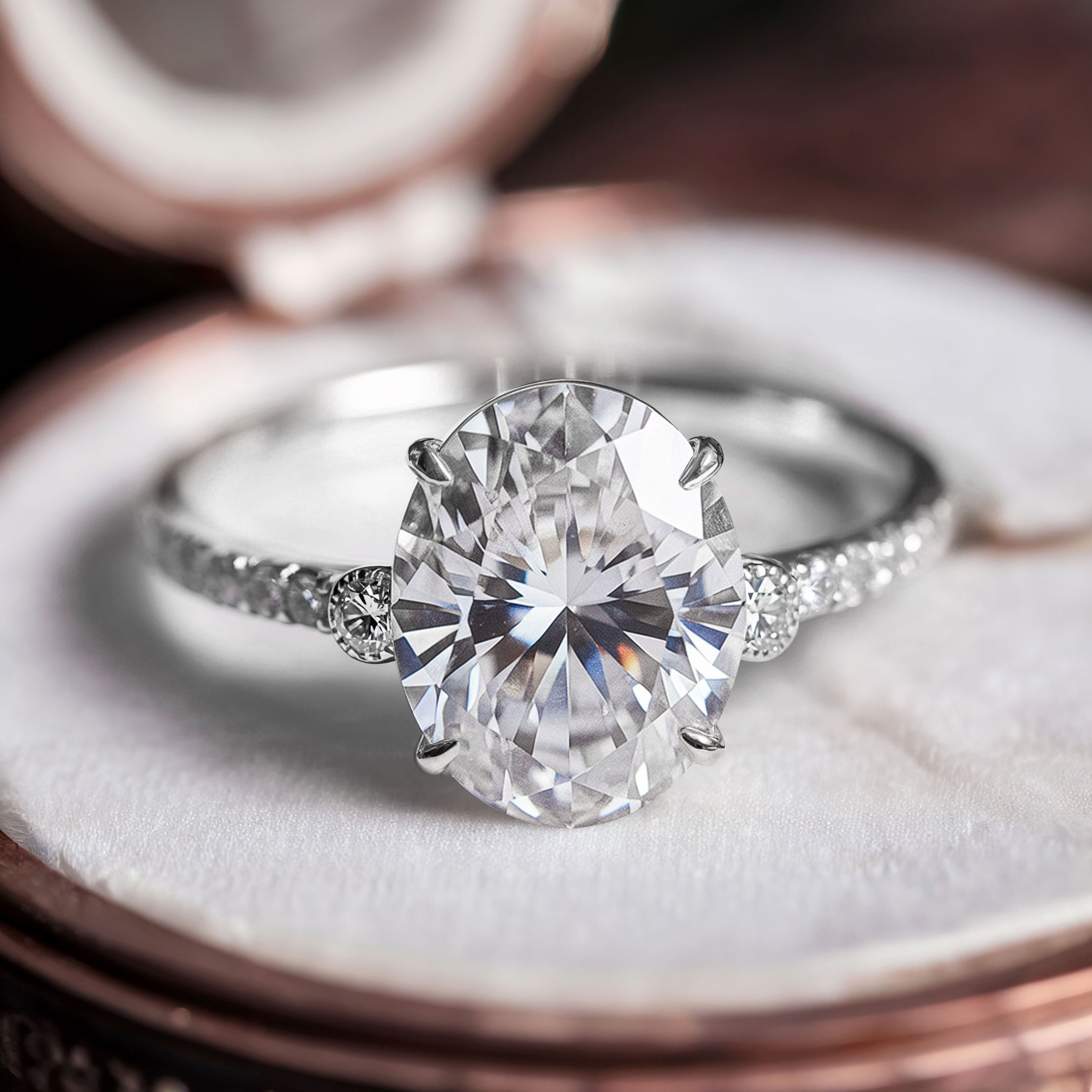 The Luna 5CT Moissanite Ring