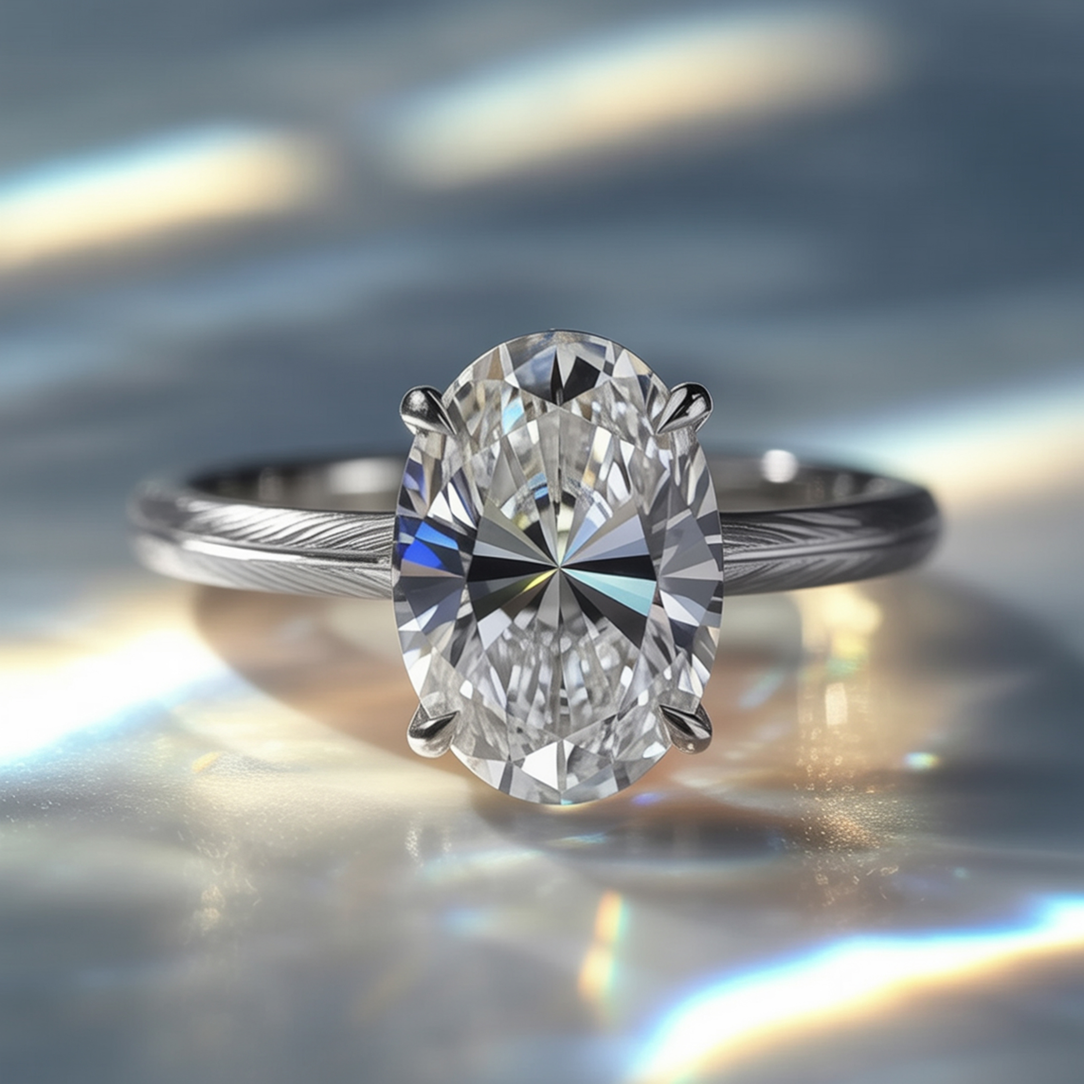 The Opaline - Vintage Moissanite Ring
