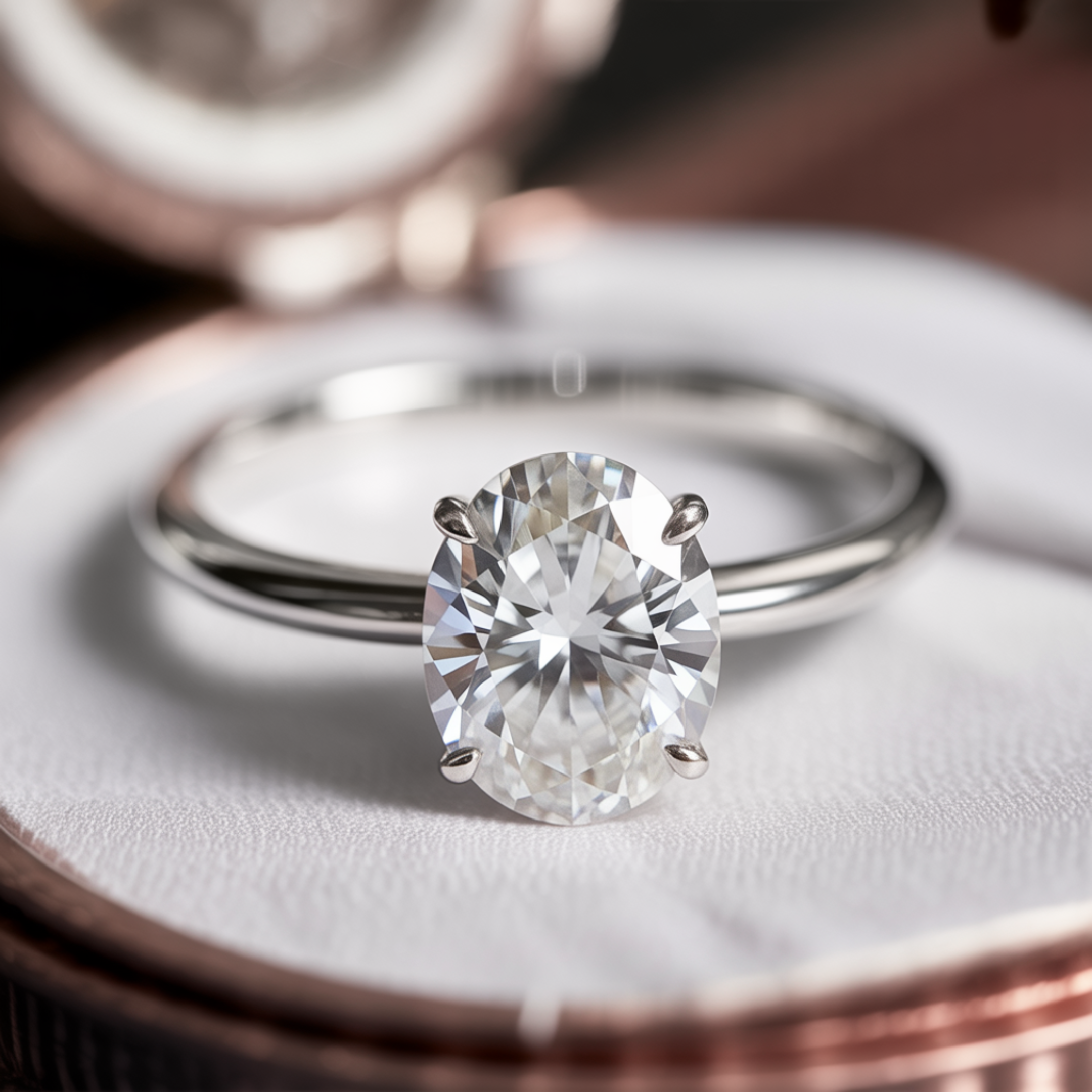 The Luna - Solitaire Moissanite Ring