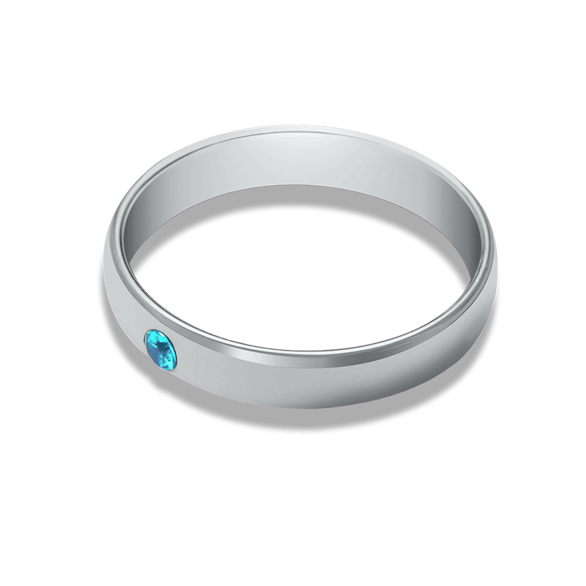 Personalized Family Birthstone Stackable Name Ring - Stainless Steel