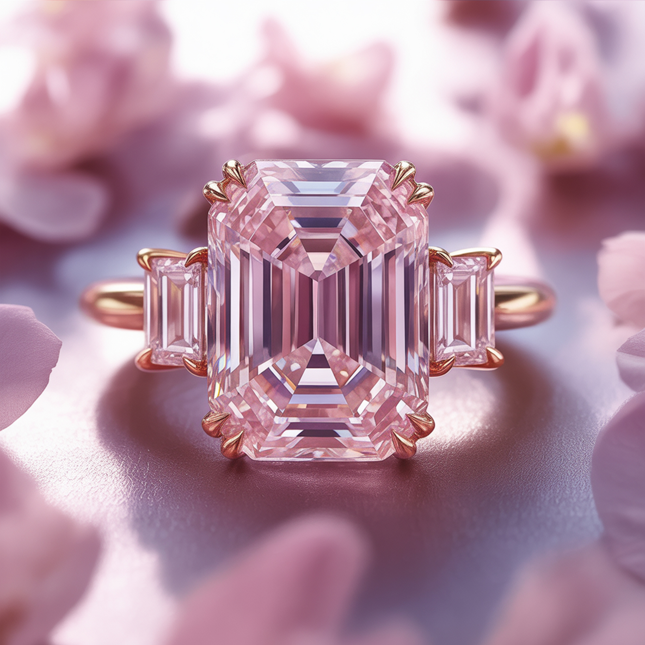 The Camilla - Three Stone Moissanite Ring
