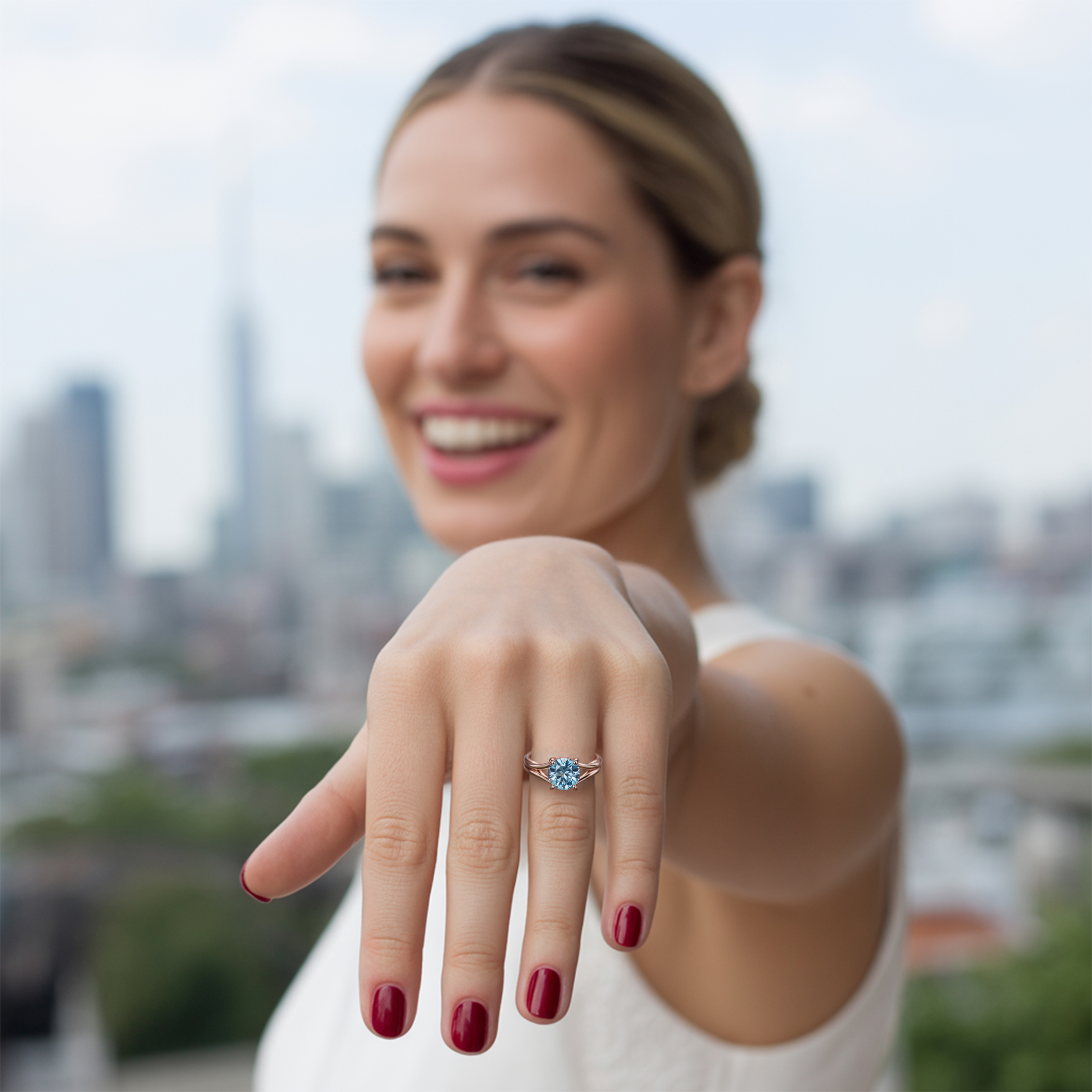 The Katalina – Split Shank Moissanite Ring