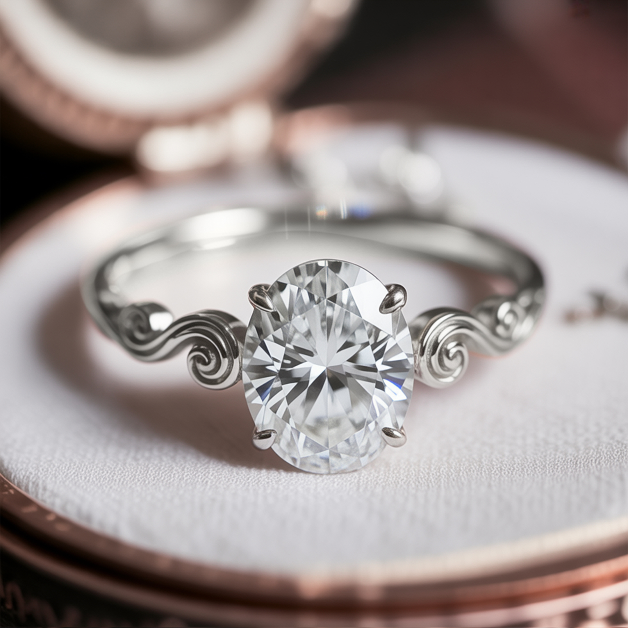 The Luna - Vintage Moissanite Ring