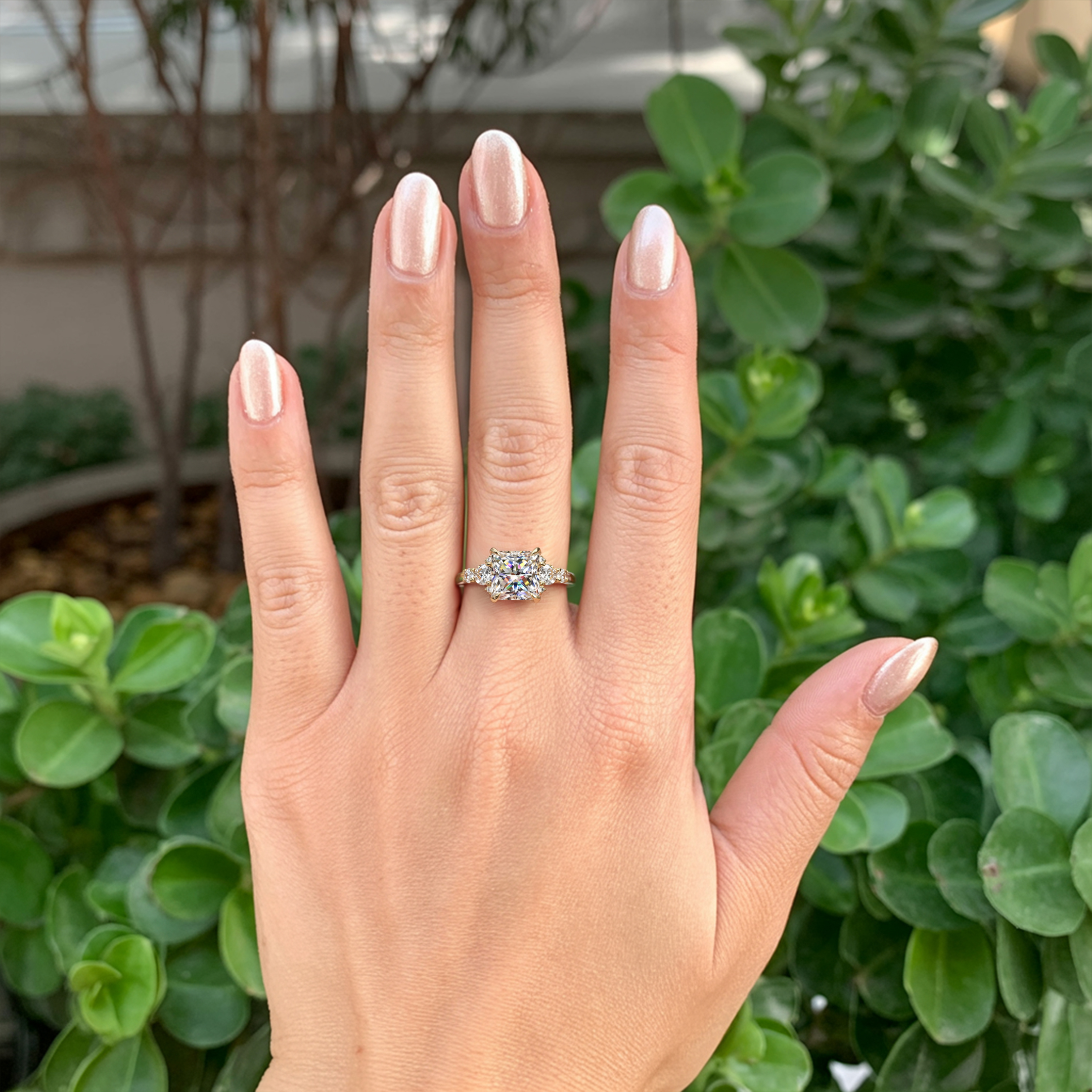 The Bella Jewel Princess Cut Moissanite Ring