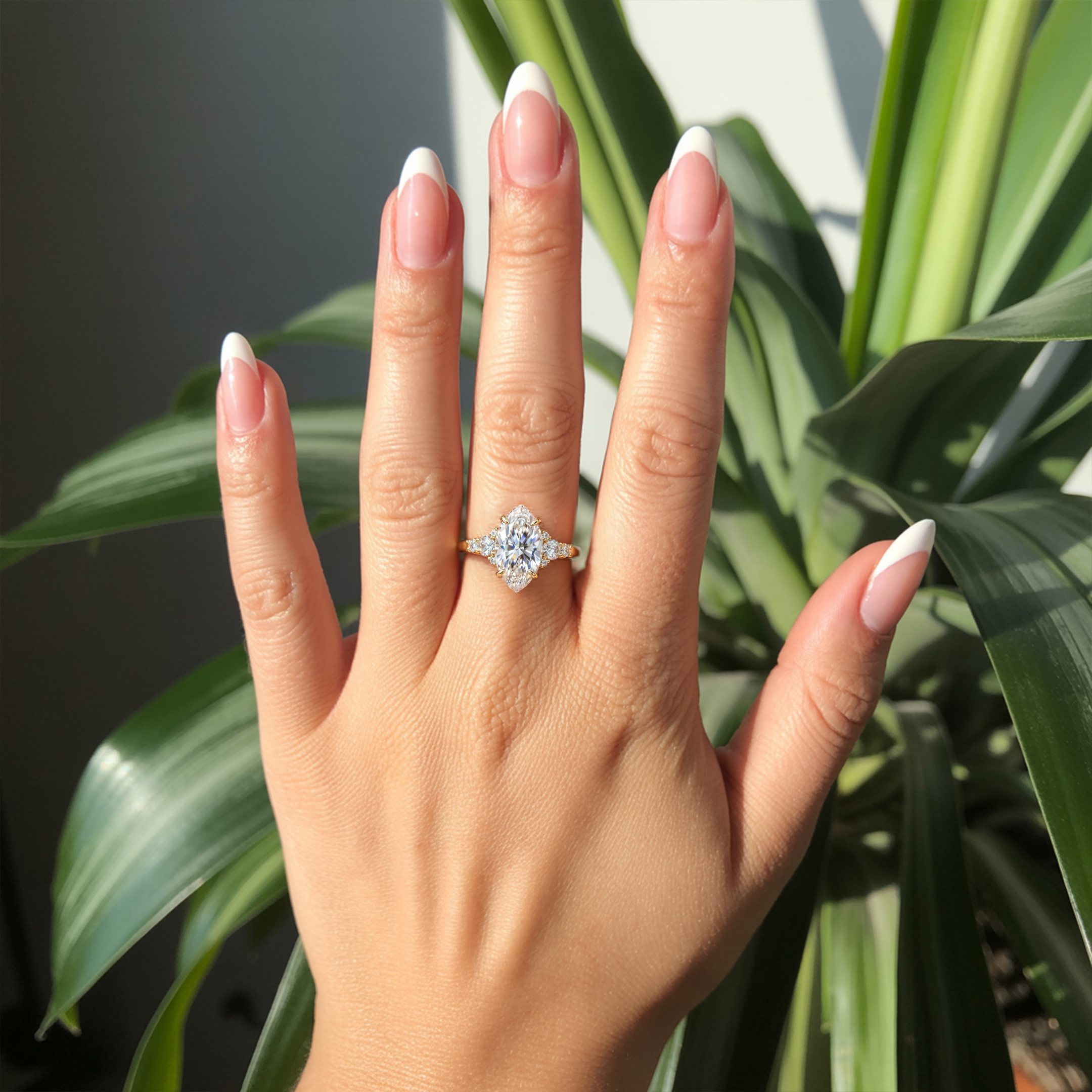 The Bella Jewel Marquise Cut Moissanite Ring