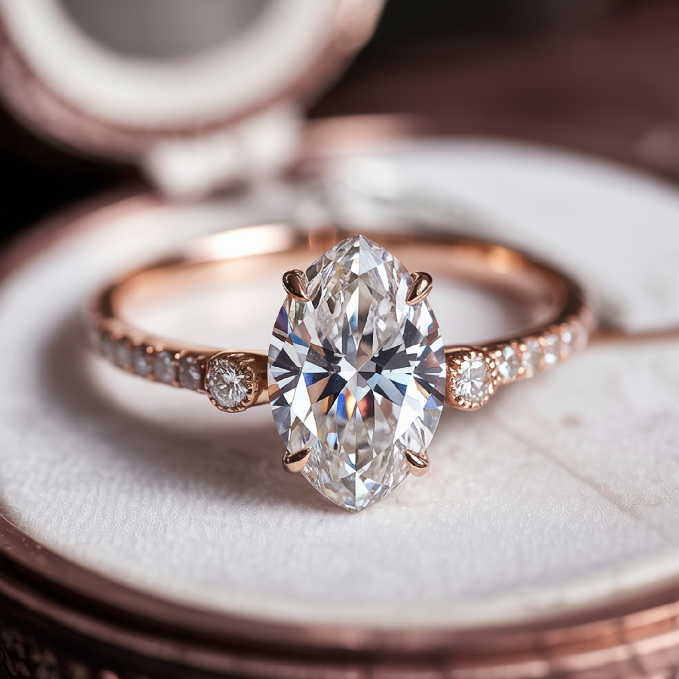 The Luna | To My Future Wife — Marquise Cut Moissanite Ring