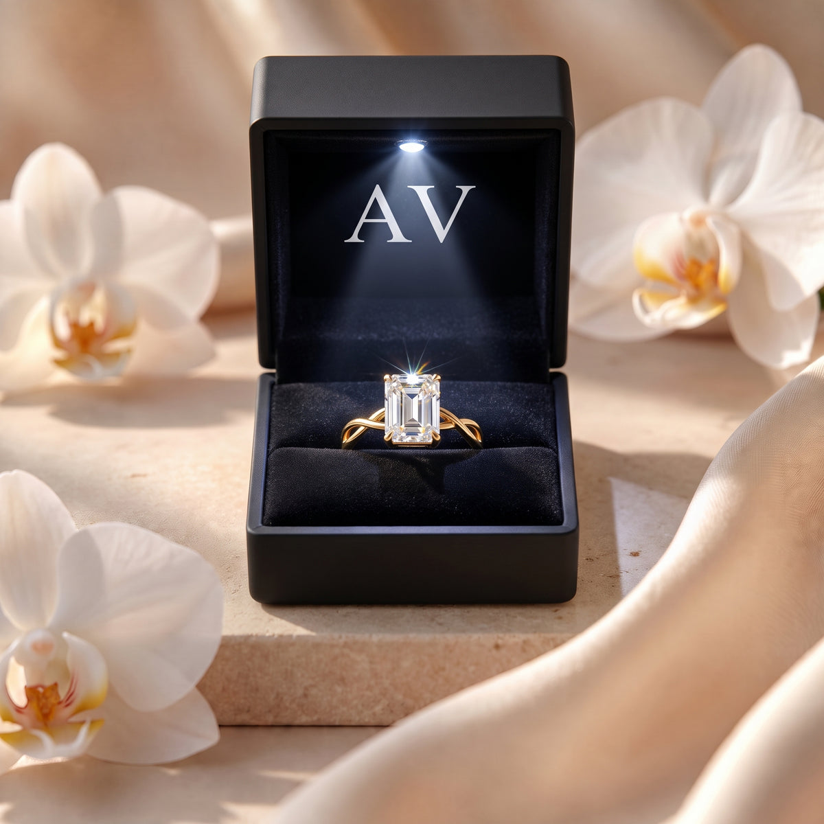 AI0009-EME-2CT-TWIST-SOLIT - Premium LED Gift Box Presentation
