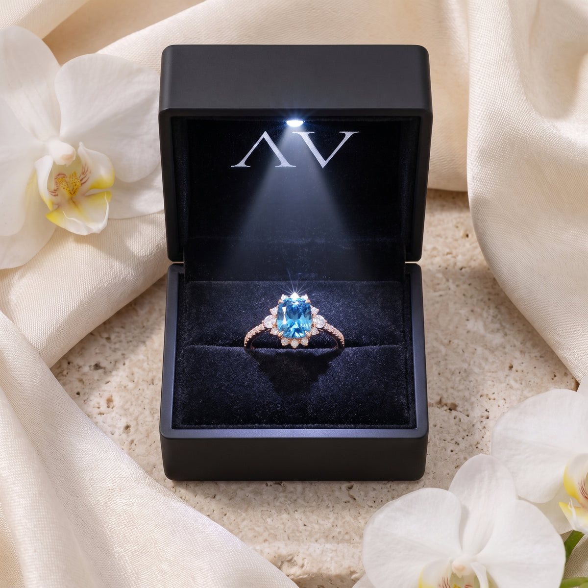 AI0010-CSR-1CT-PAVE-SOLIT - Premium LED Gift Box Presentation
