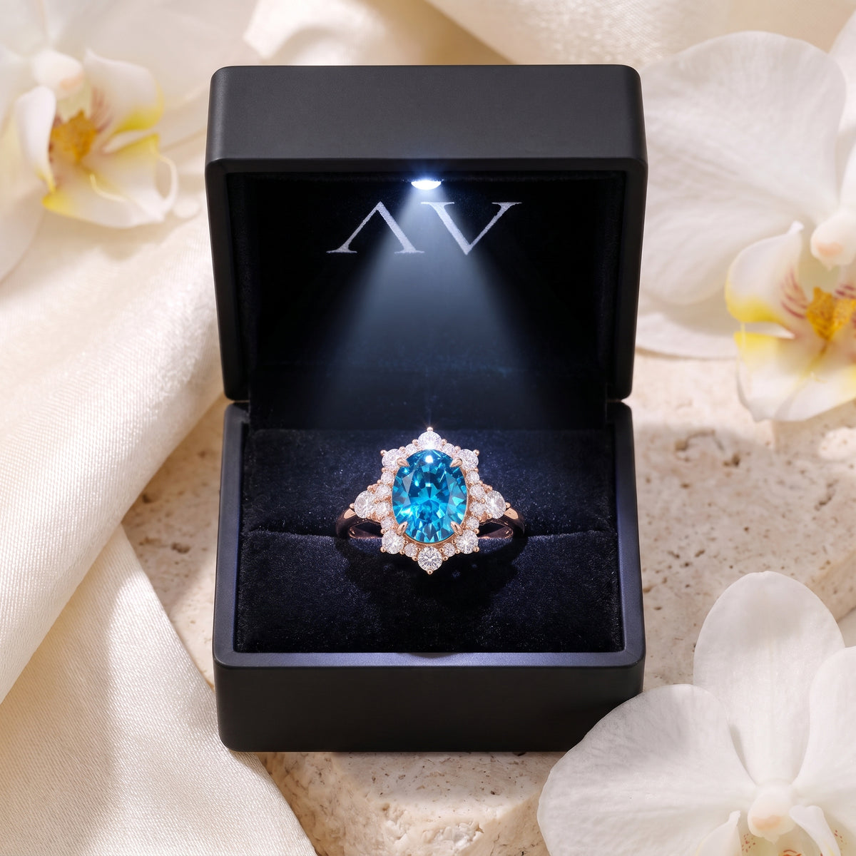 AI0010-OVA-1.5CT-PLAIN-SOLIT - Premium LED Gift Box Presentation