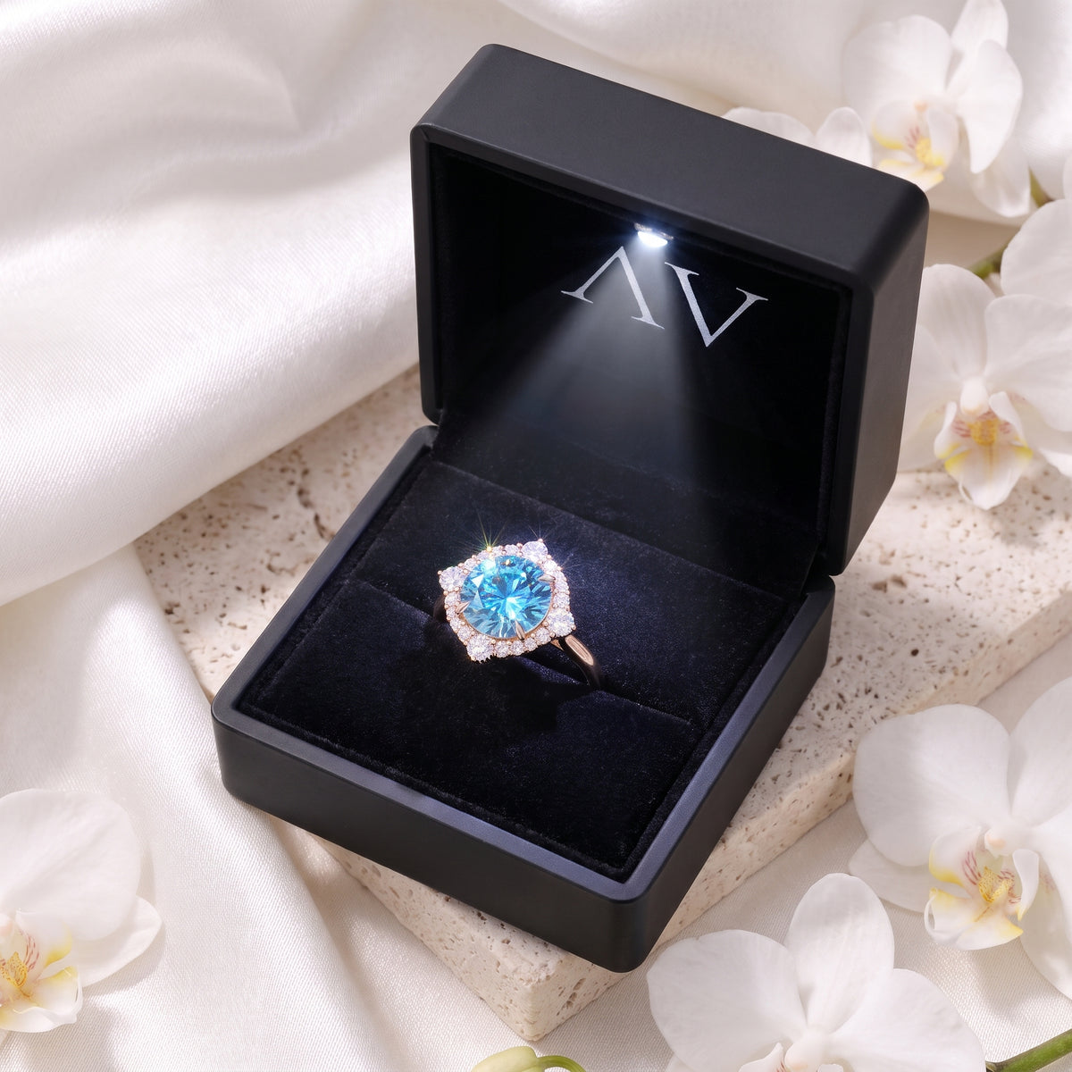 AI0010-ROU-3CT-PLAIN-SOLIT - Premium LED Gift Box Presentation