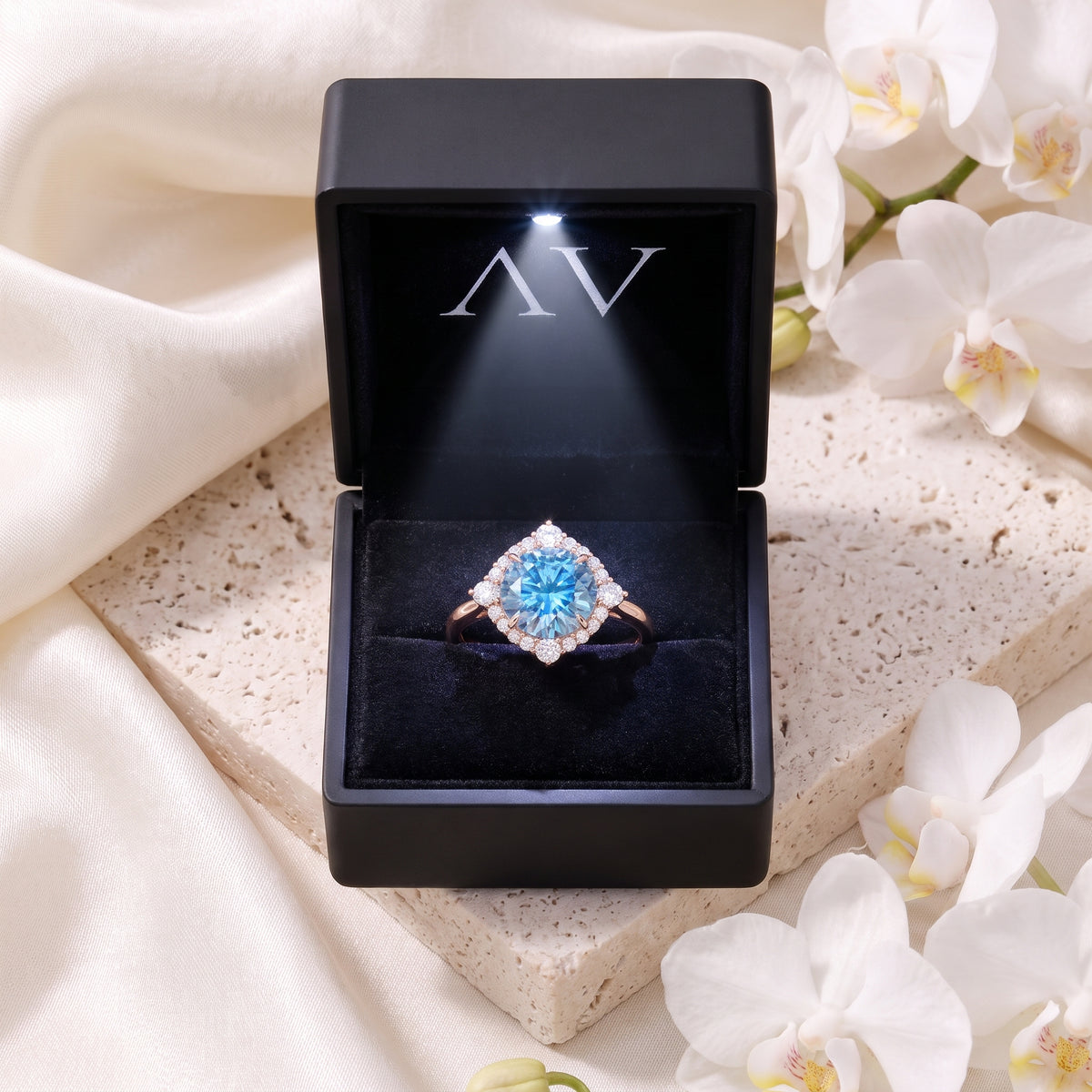 AI0010-ROU-4CT-PLAIN-SOLIT - Premium LED Gift Box Presentation