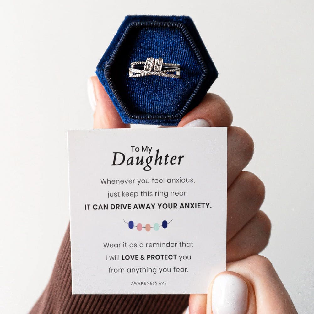 To My Daughter | Drive Away Your Anxiety | 925S Fidget Ring