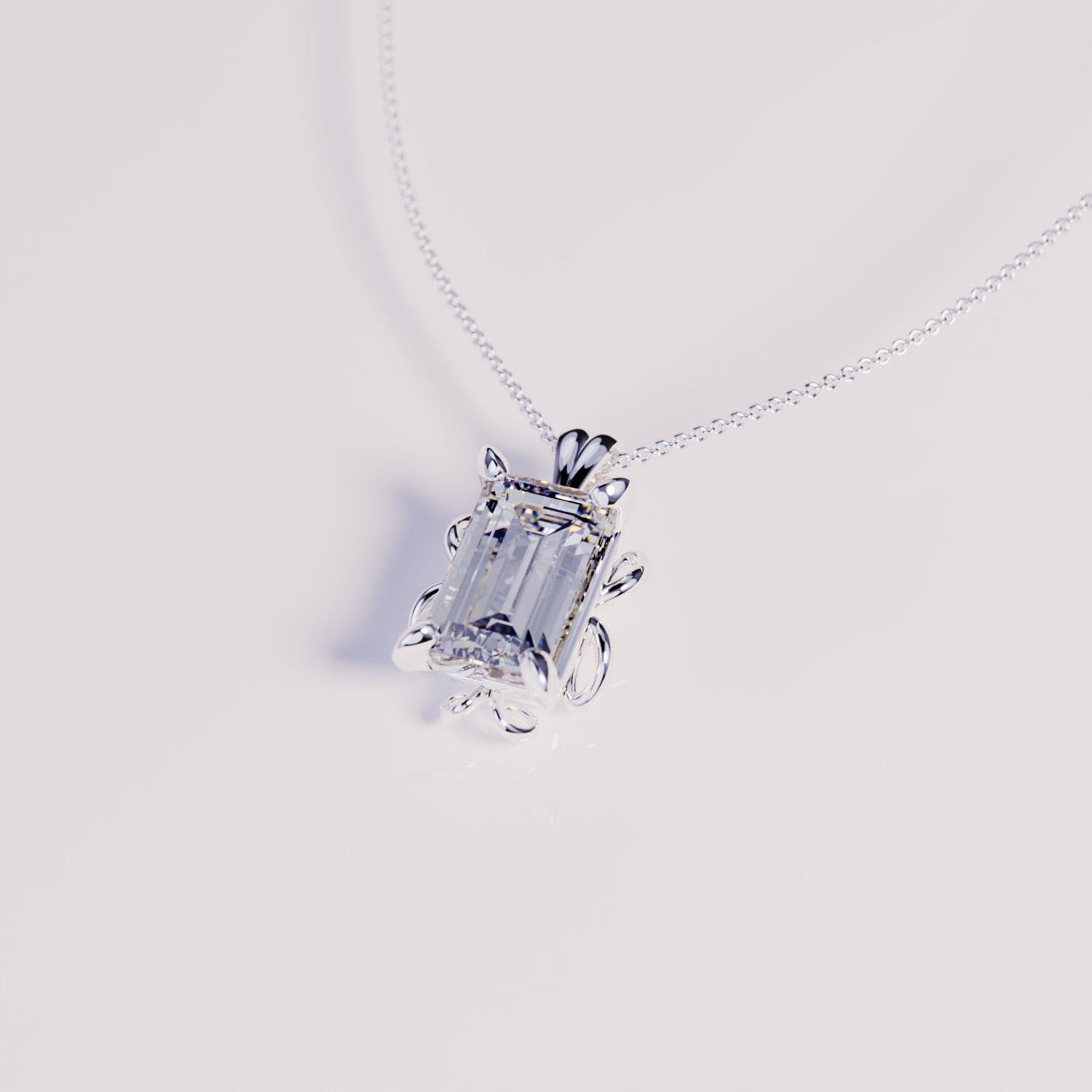 April Diamond Birthstone Necklace - S925 Sterling Silver