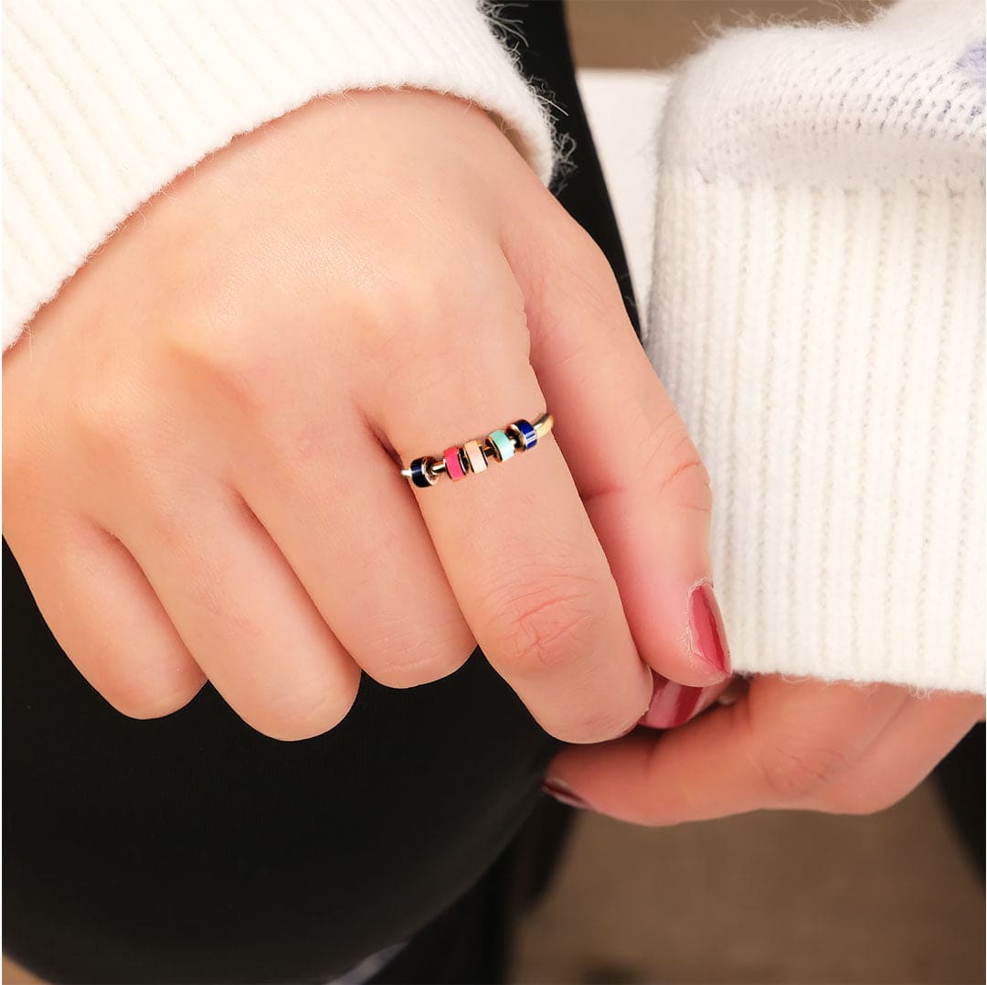 Anxiety Relieving Enamel Fidget Ring