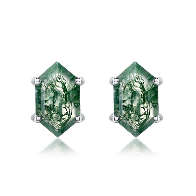 To My Beautiful Mom | Moss Agate Earrings | From Son
