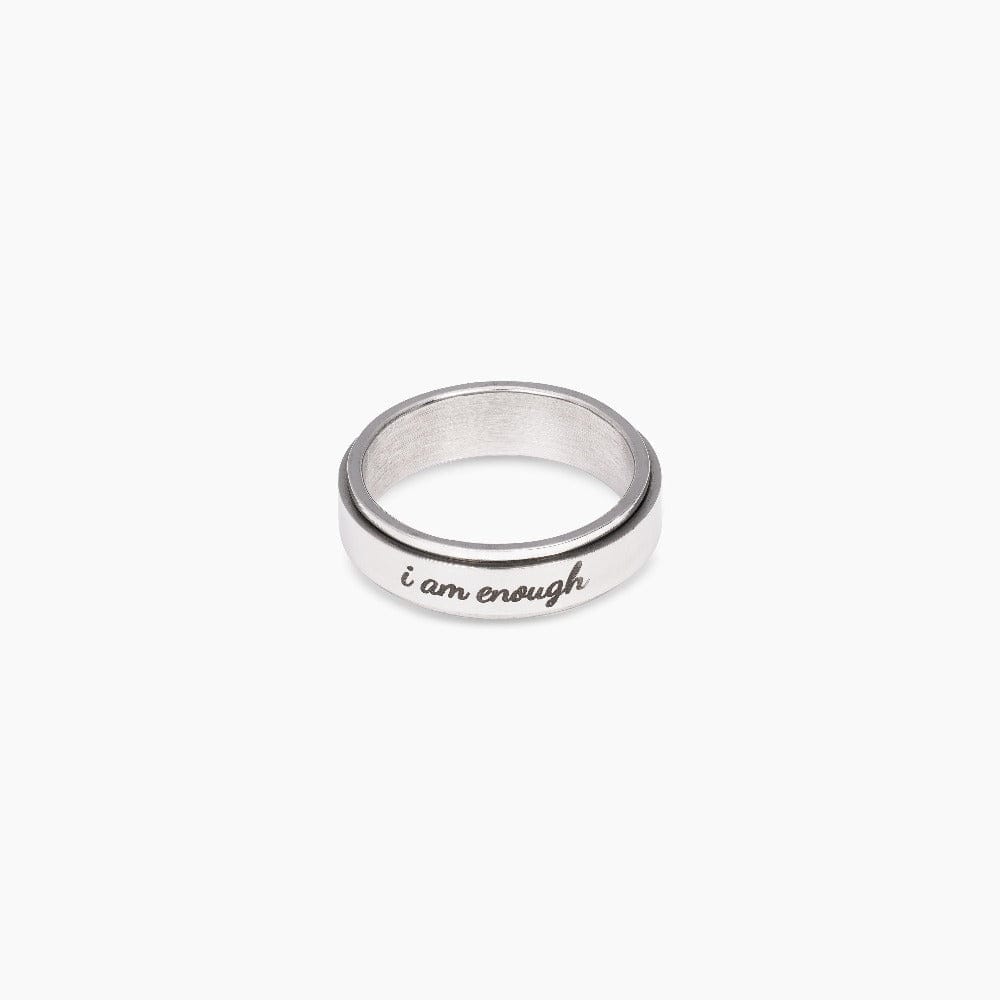 I Am Enough Fidget Spinner Ring - Stainless Steel