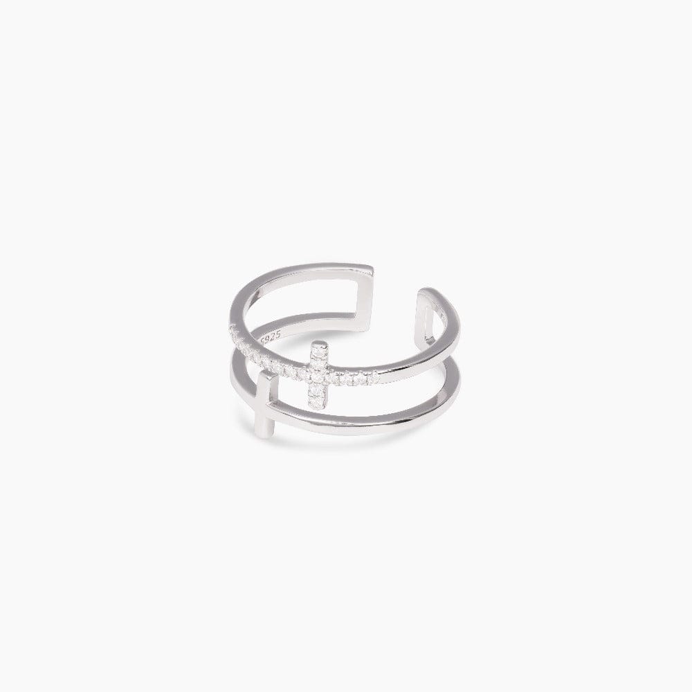 Cross Ring - Sterling Silver